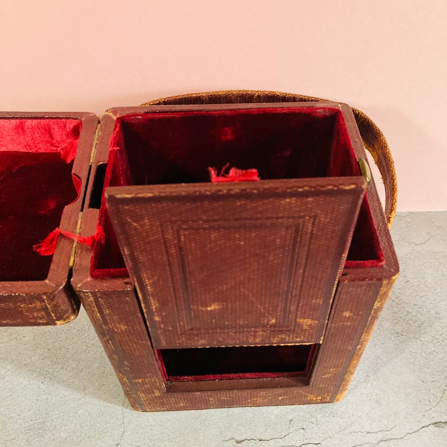 Antique Leather Large Carriage Clock Display Box