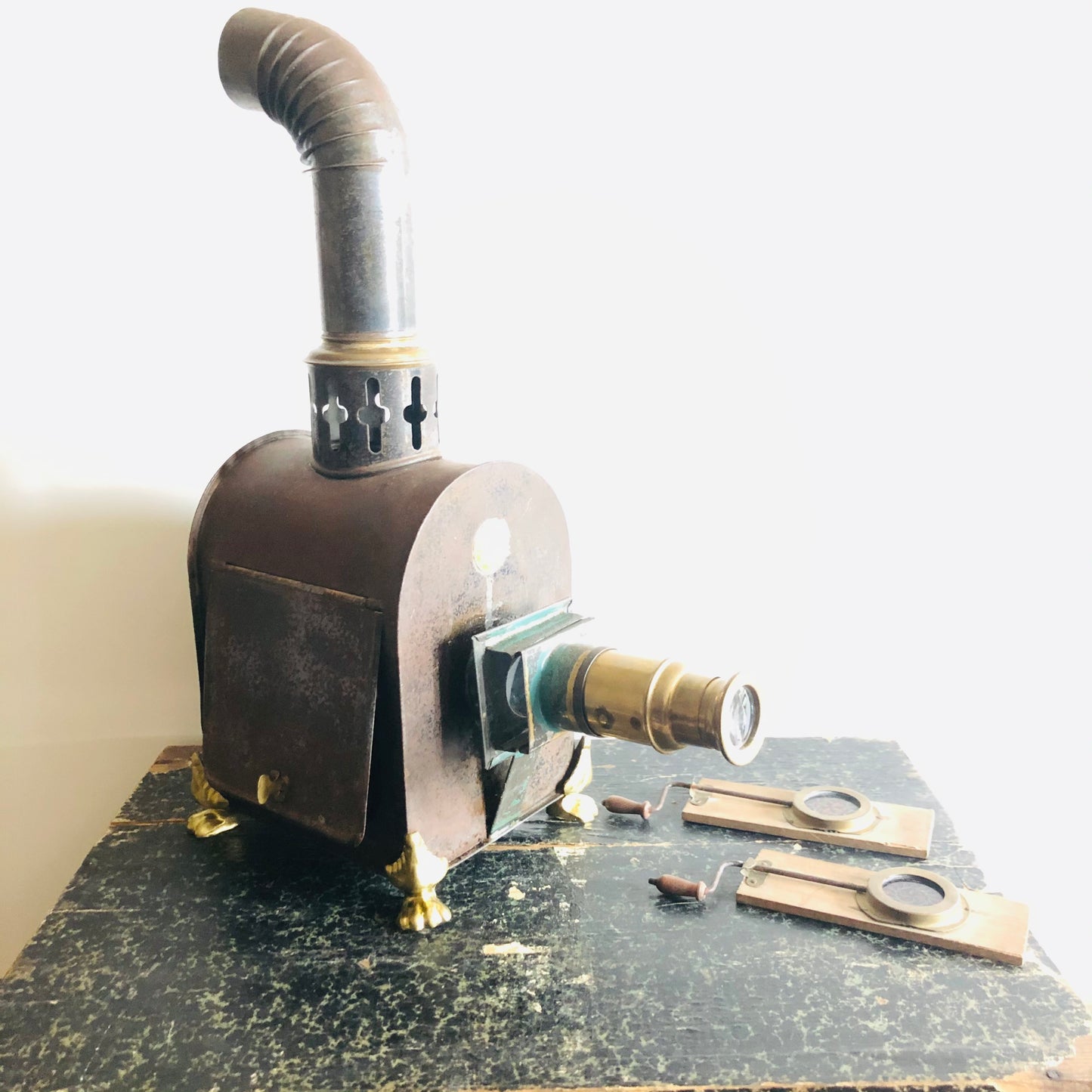 Antique Magic Lantern and Glass Slides