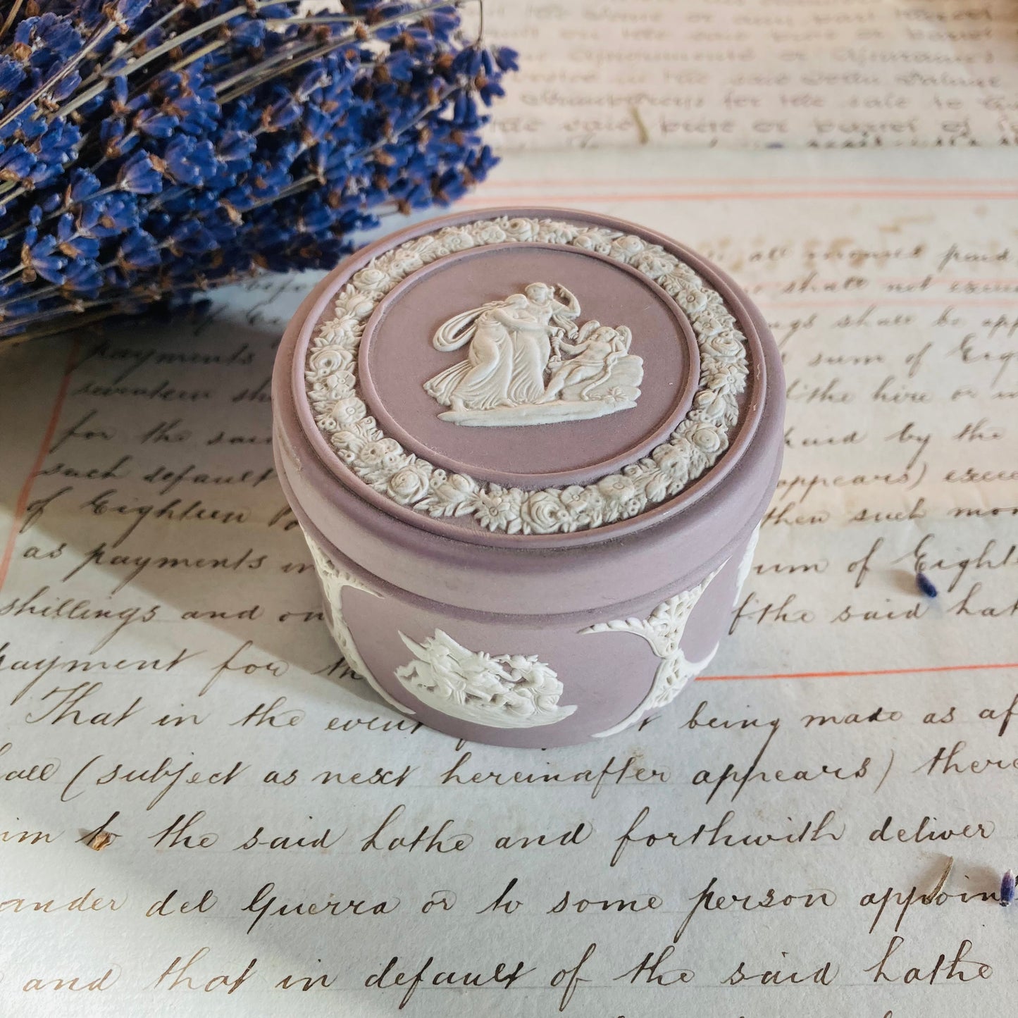 Vintage Trinket Pot Wedgwood Jasperware
