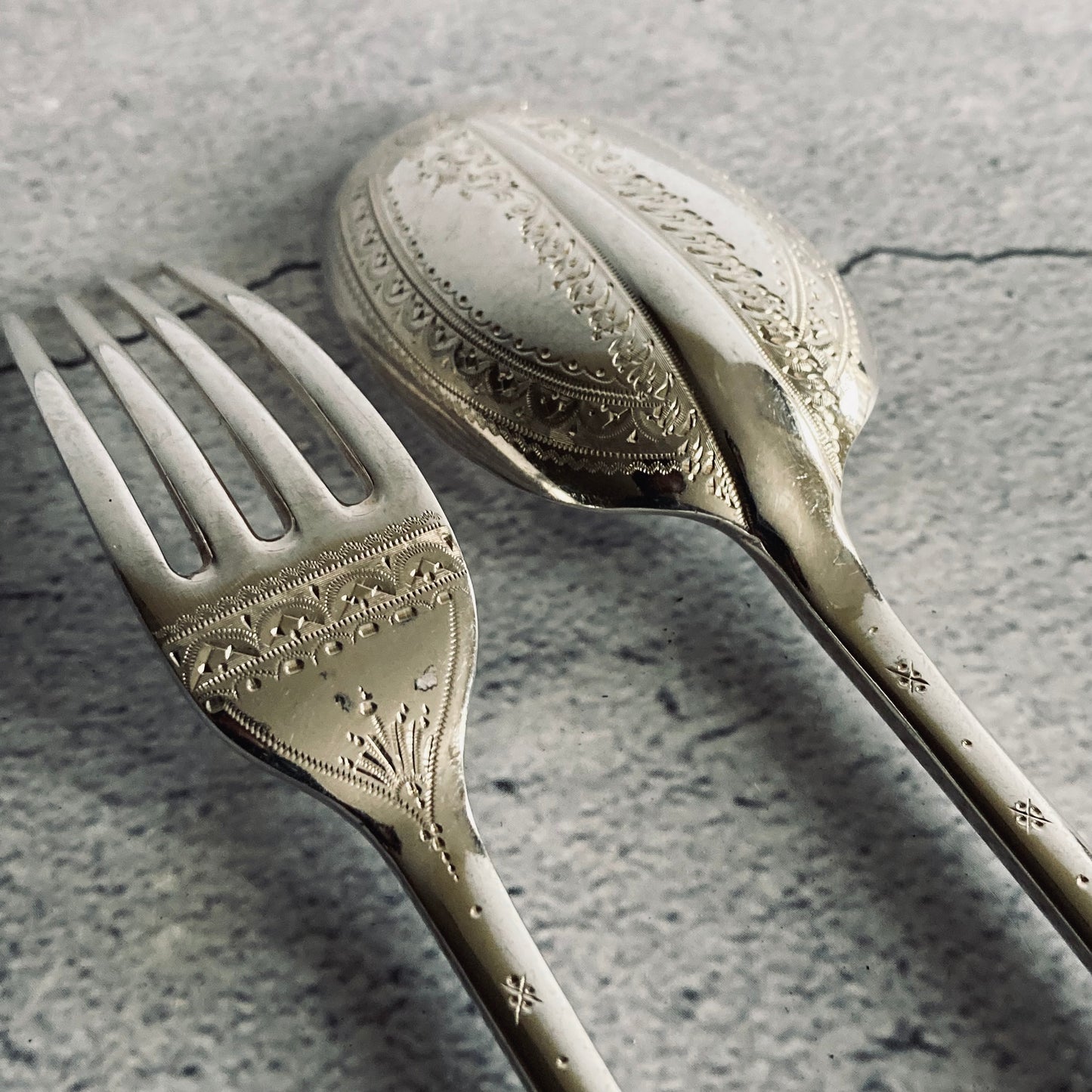 The Headhunter Estelle - Antique Spoon & Fork Set