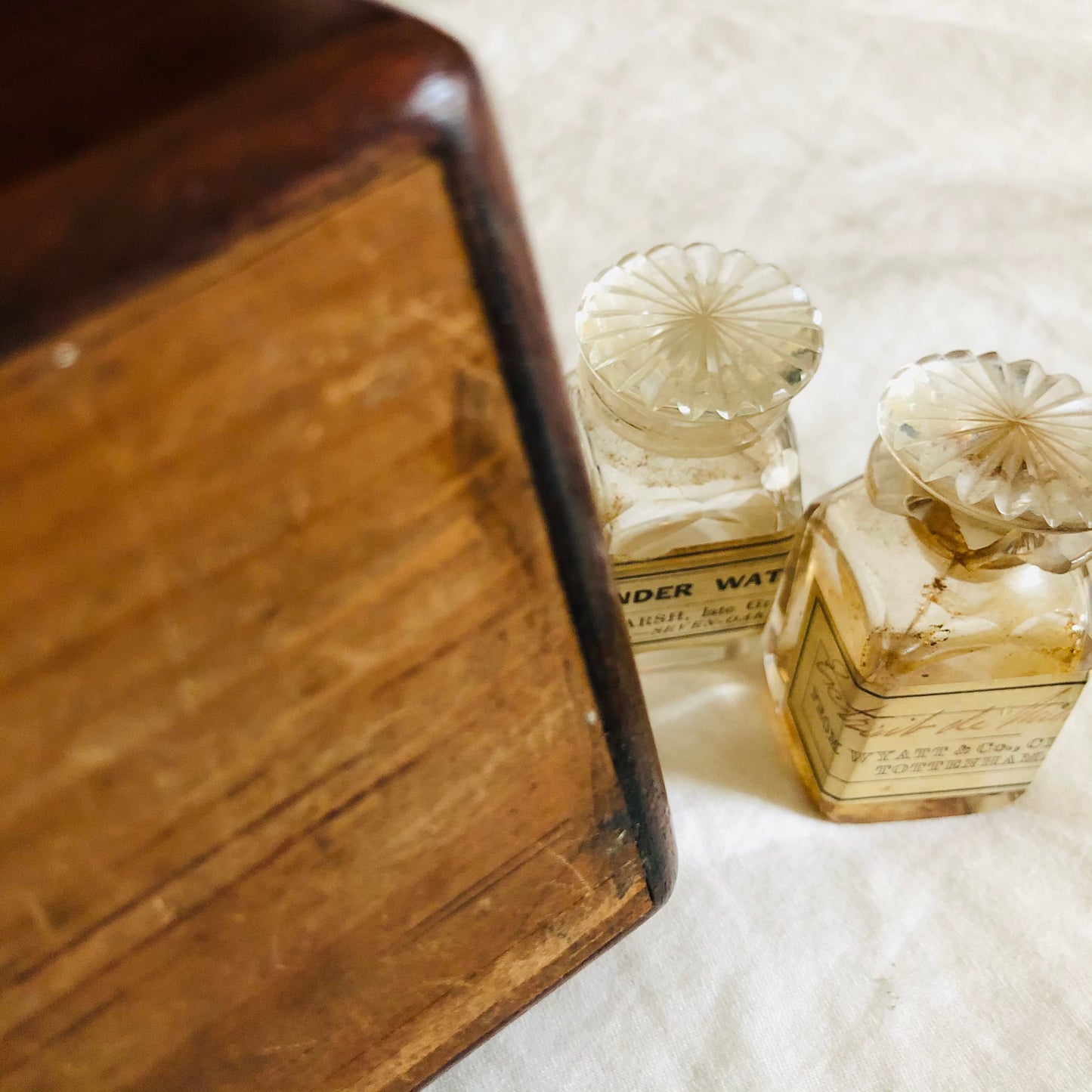 The Mixologist Pam - Antique Apothecary Box with Bottles