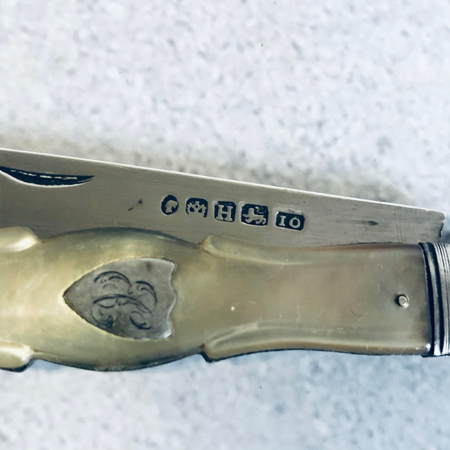 The Headhunter Kelly - Antique Silver Fold Fruit Knife 1851