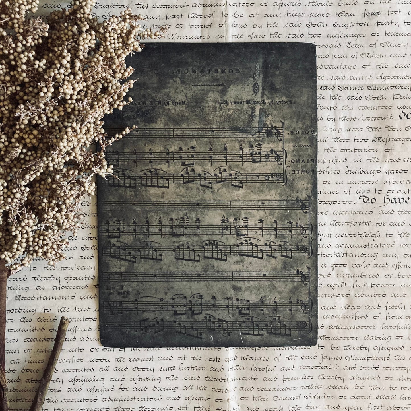 Vintage Pewter/zinc Printing Plate | Unique Music Images
