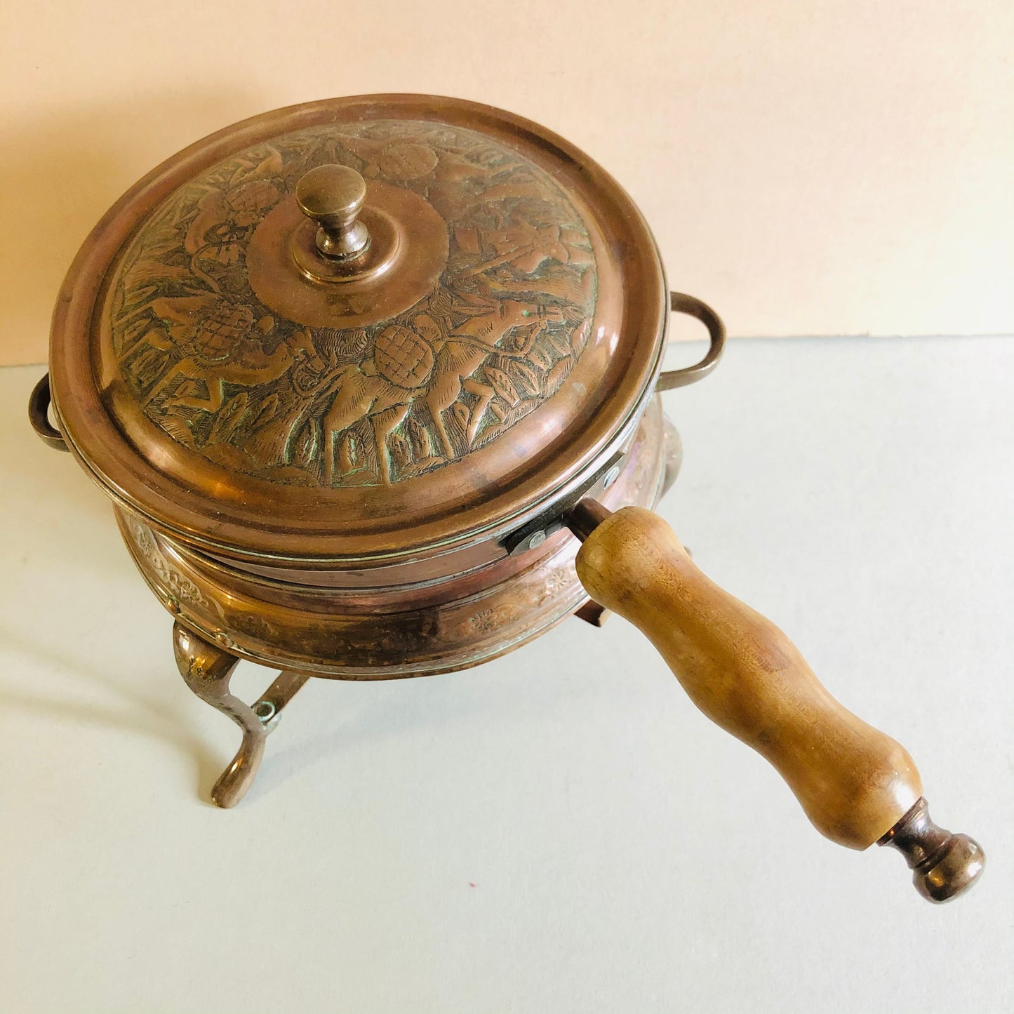 Vintage Copper Cooking Chafing Set