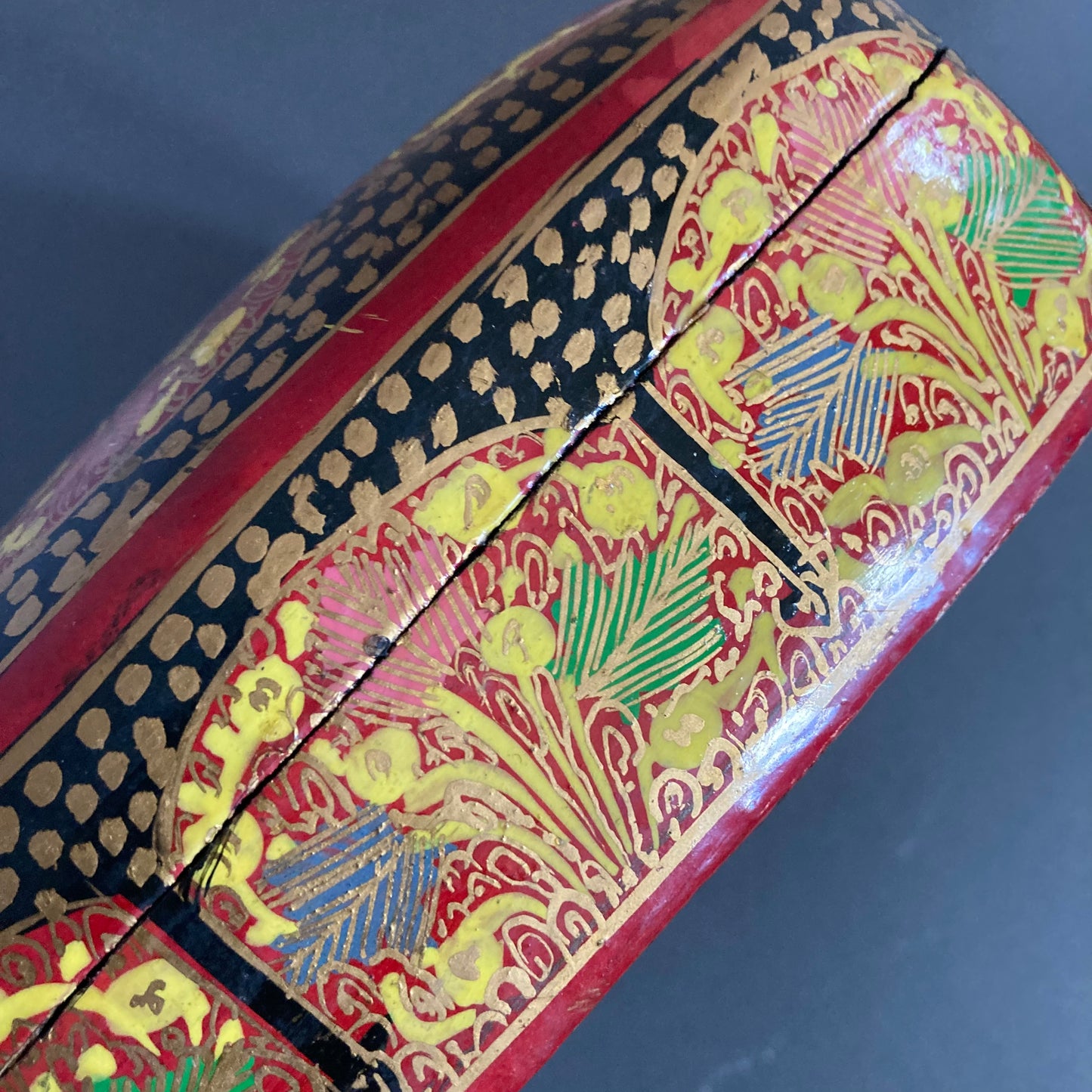 Vintage Large Paper Mache Kashmir Box