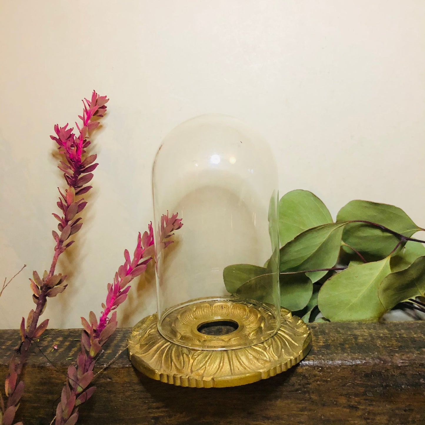 Decorative Round Brass Door Bell Plate / Brass Architectural Salvage