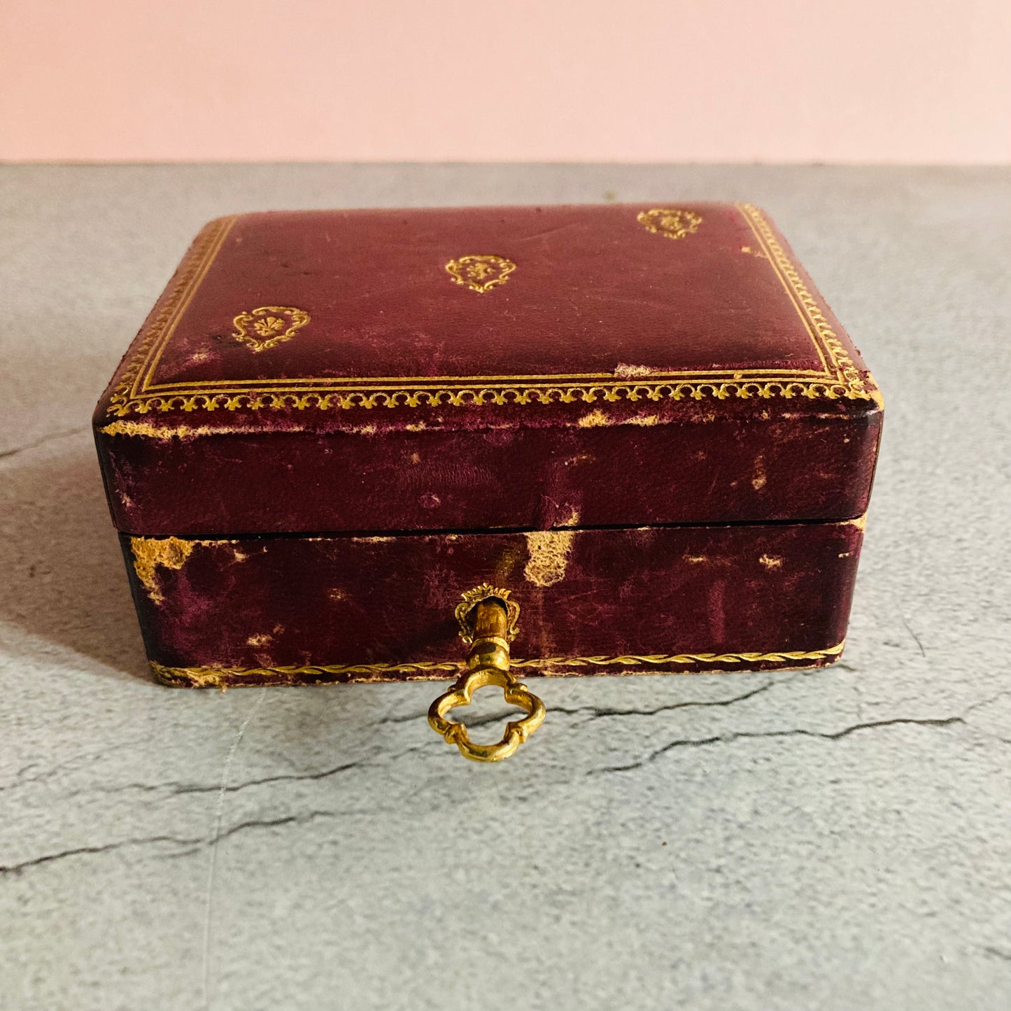 Antique Leather Florentine Box