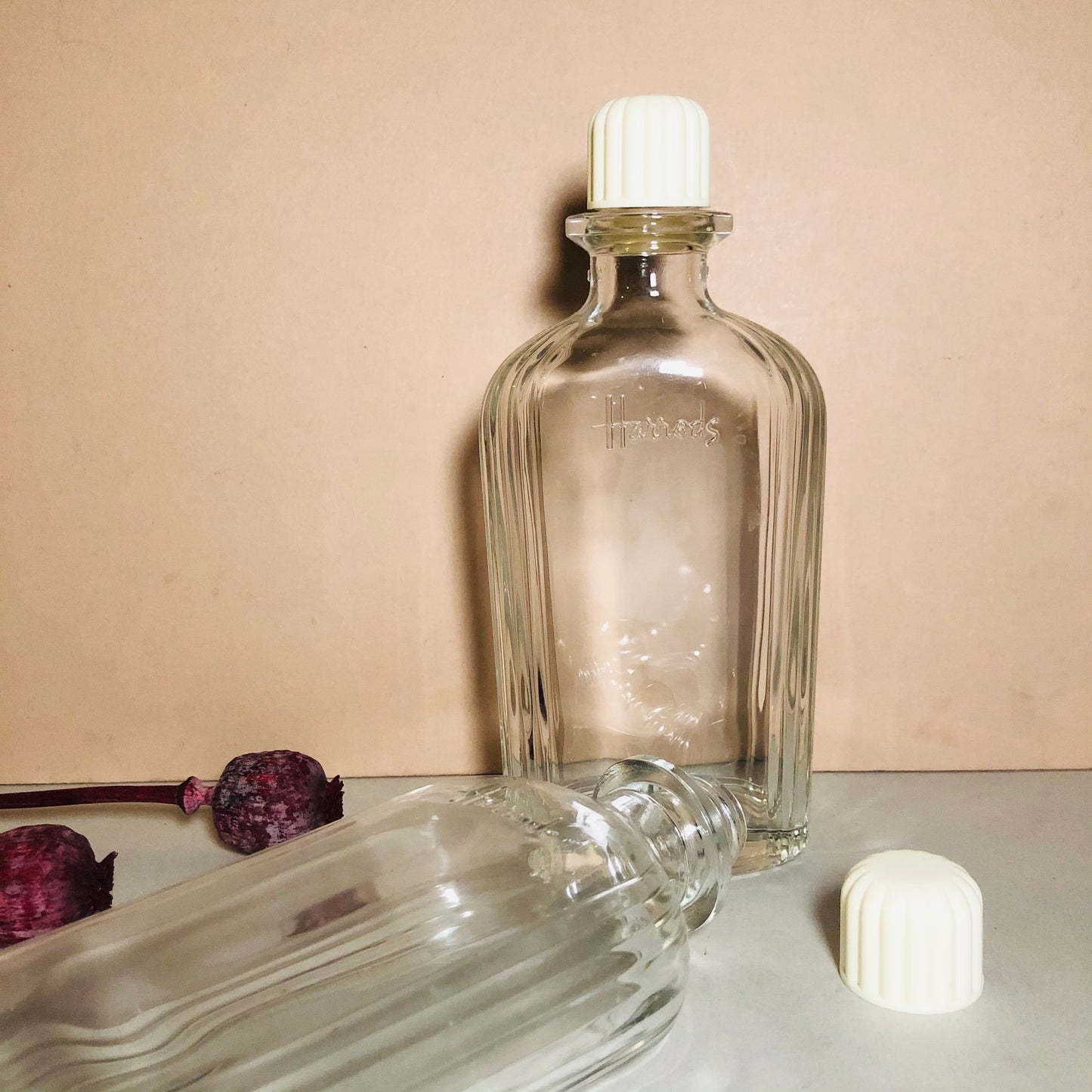 Vintage Harrods Glass Refill Bottle