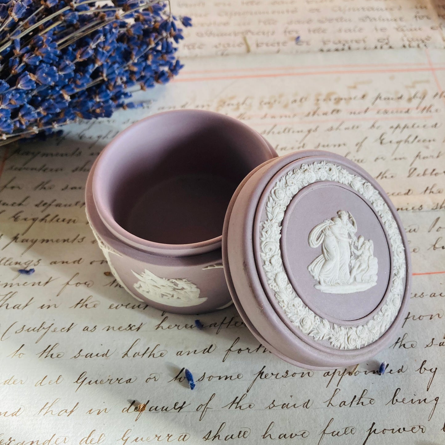 Vintage Trinket Pot Wedgwood Jasperware
