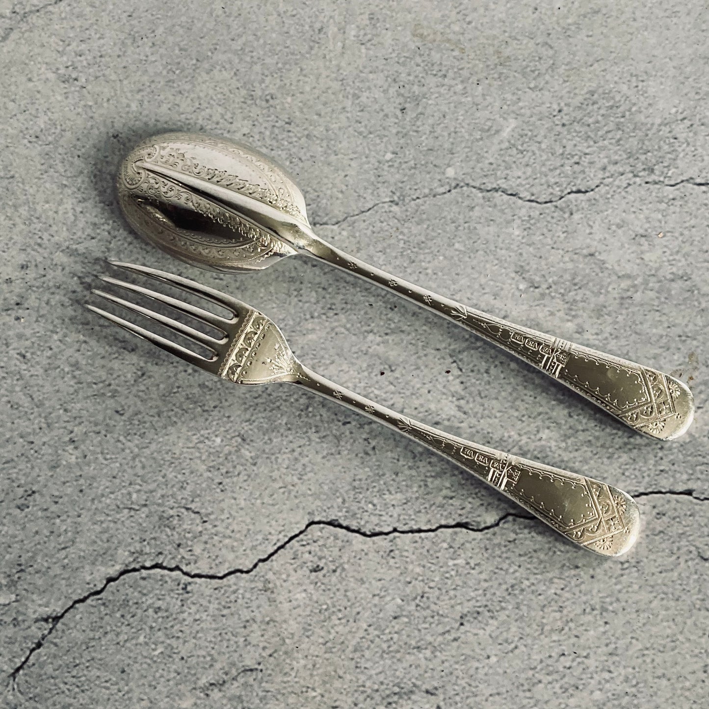 The Headhunter Estelle - Antique Spoon & Fork Set