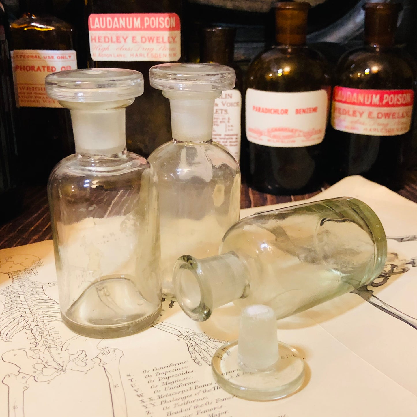 Vintage Apothecary Poison Bottle | Refill Glass Bottle