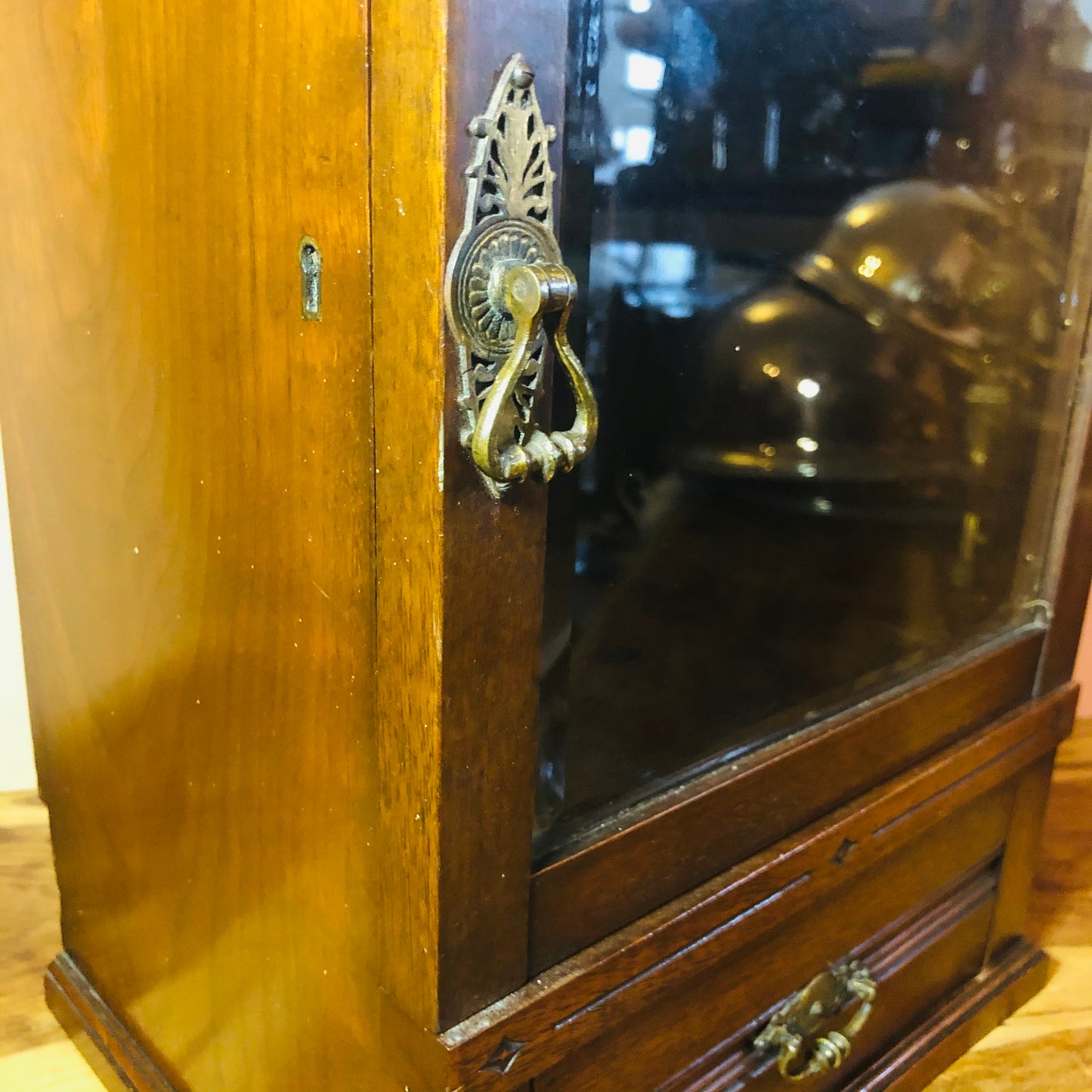 Antique Mirrored Display Cabinet | Small Bar Cabinet