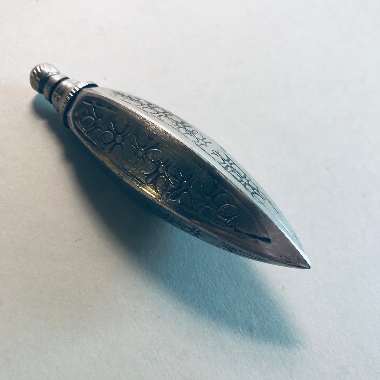Antique Silver Kohl Bottle / Scent Bottle from Afghanistan