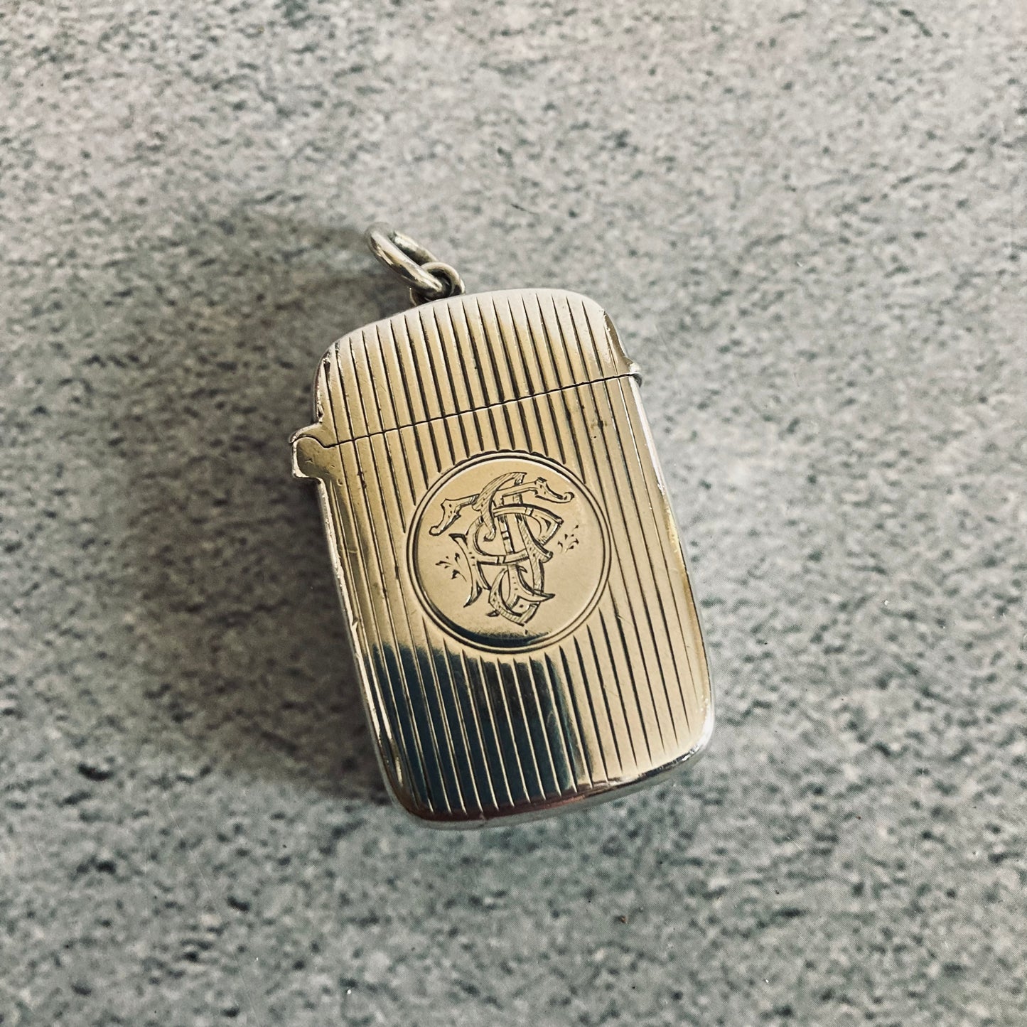 Antique Silver Vesta Case Birmingham 1901 George Unite