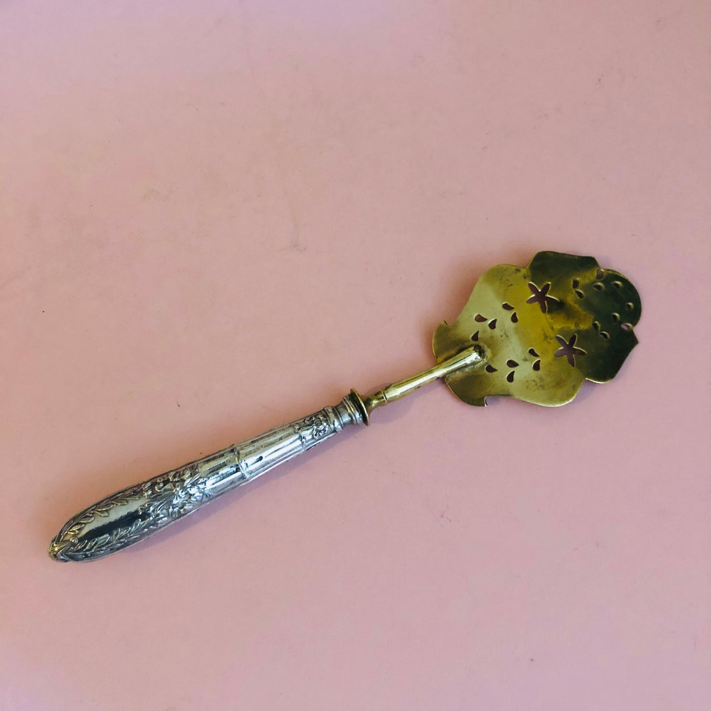 Antique Silver French Dessert Hors D'Oeuvre Spoon, Repose Handle