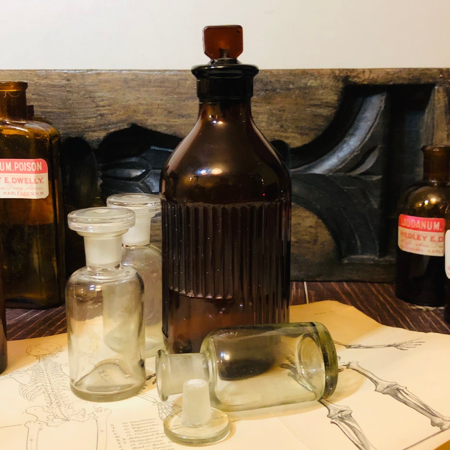 Vintage Apothecary Bottle | Refill Transparent Glass Bottle