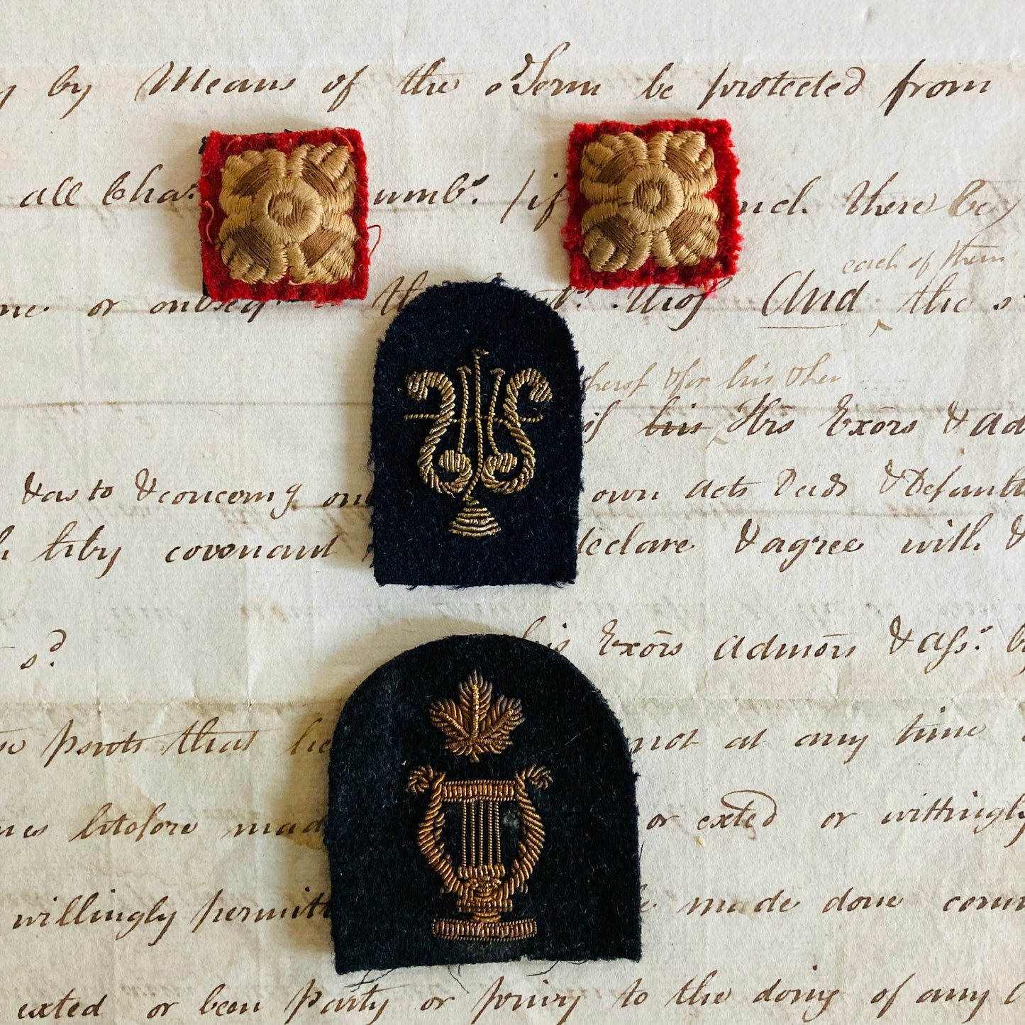 Vintage Royal Military Textiles Badges