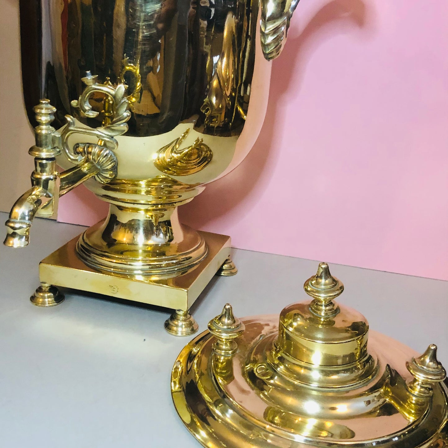 Earl Madison - Large Antique Brass Samovar