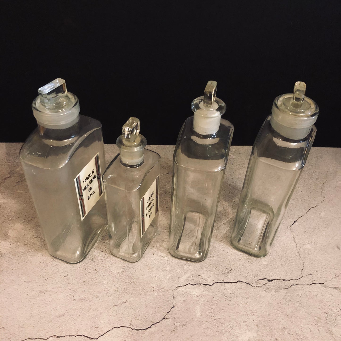 The Artist Fam - Vintage Glass Chemist Bottles
