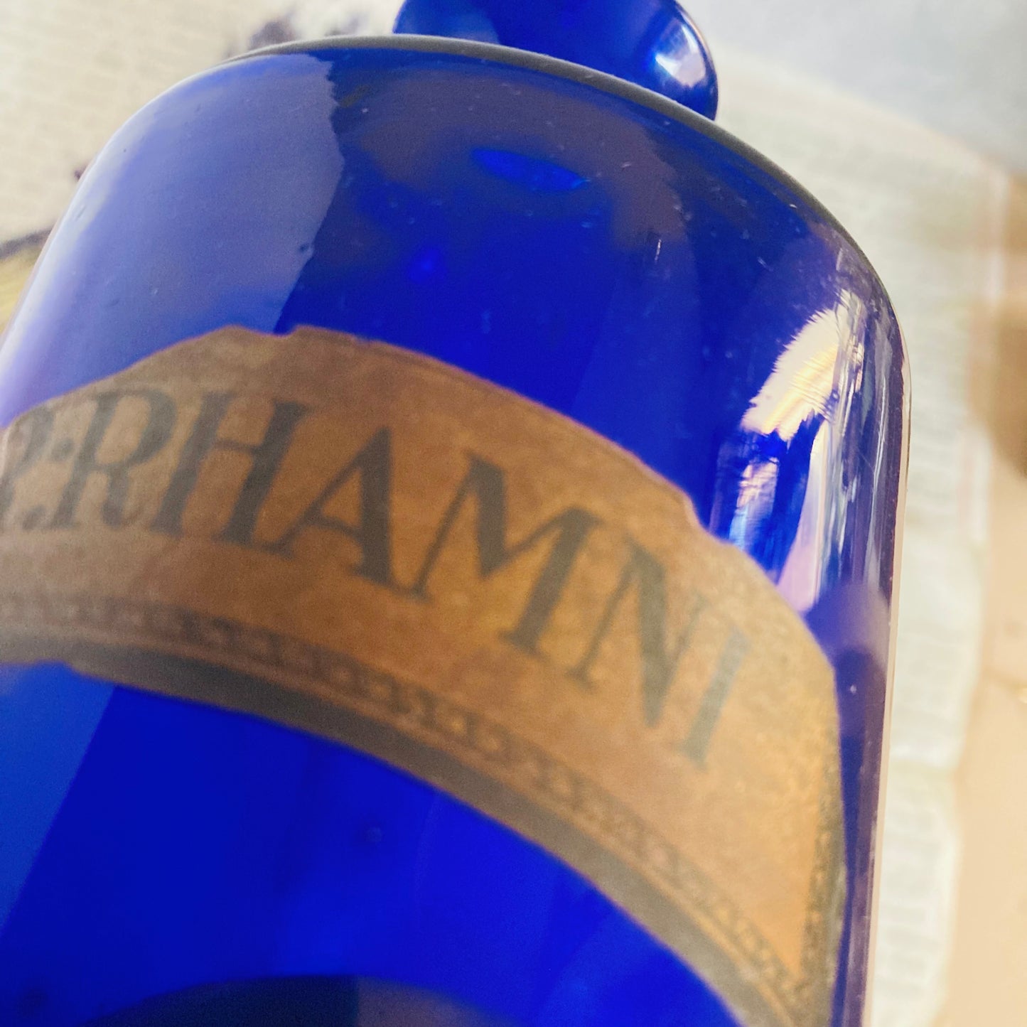 The Stripper Sandy - Victorian Bristol Blue Pharmacy Apothecary Bottle