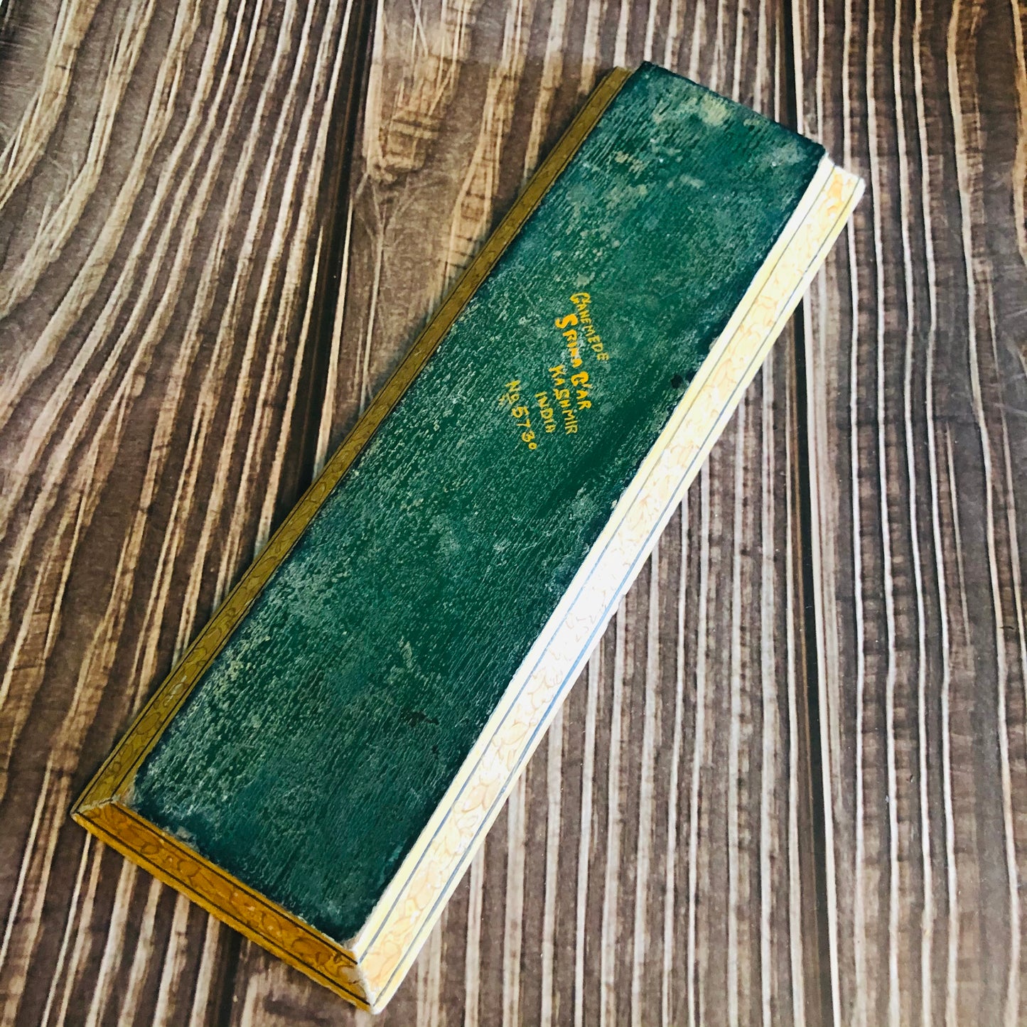 Antique Kashmir Paper Mache Pen Tray