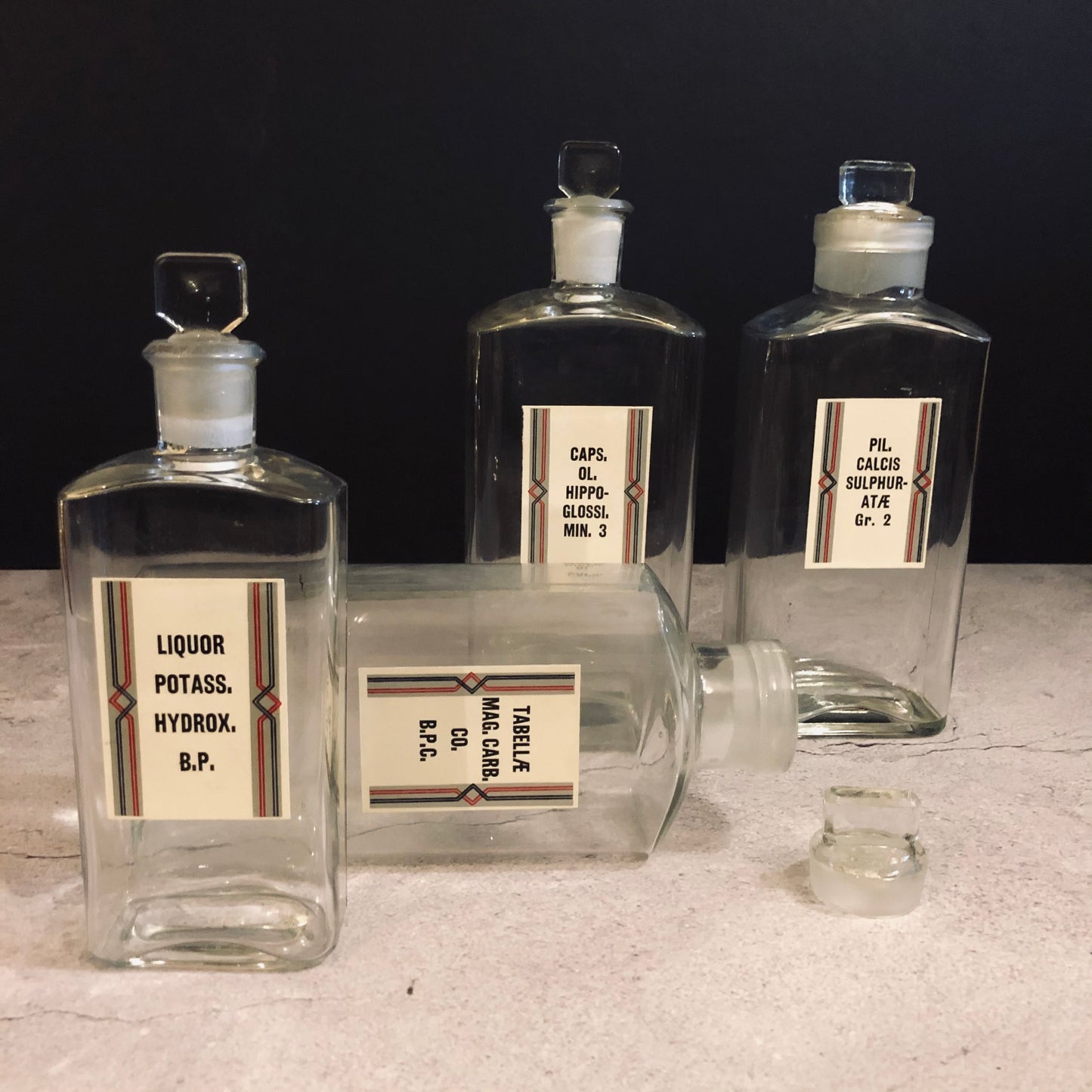Vintage Apothecary Medicine Bottles