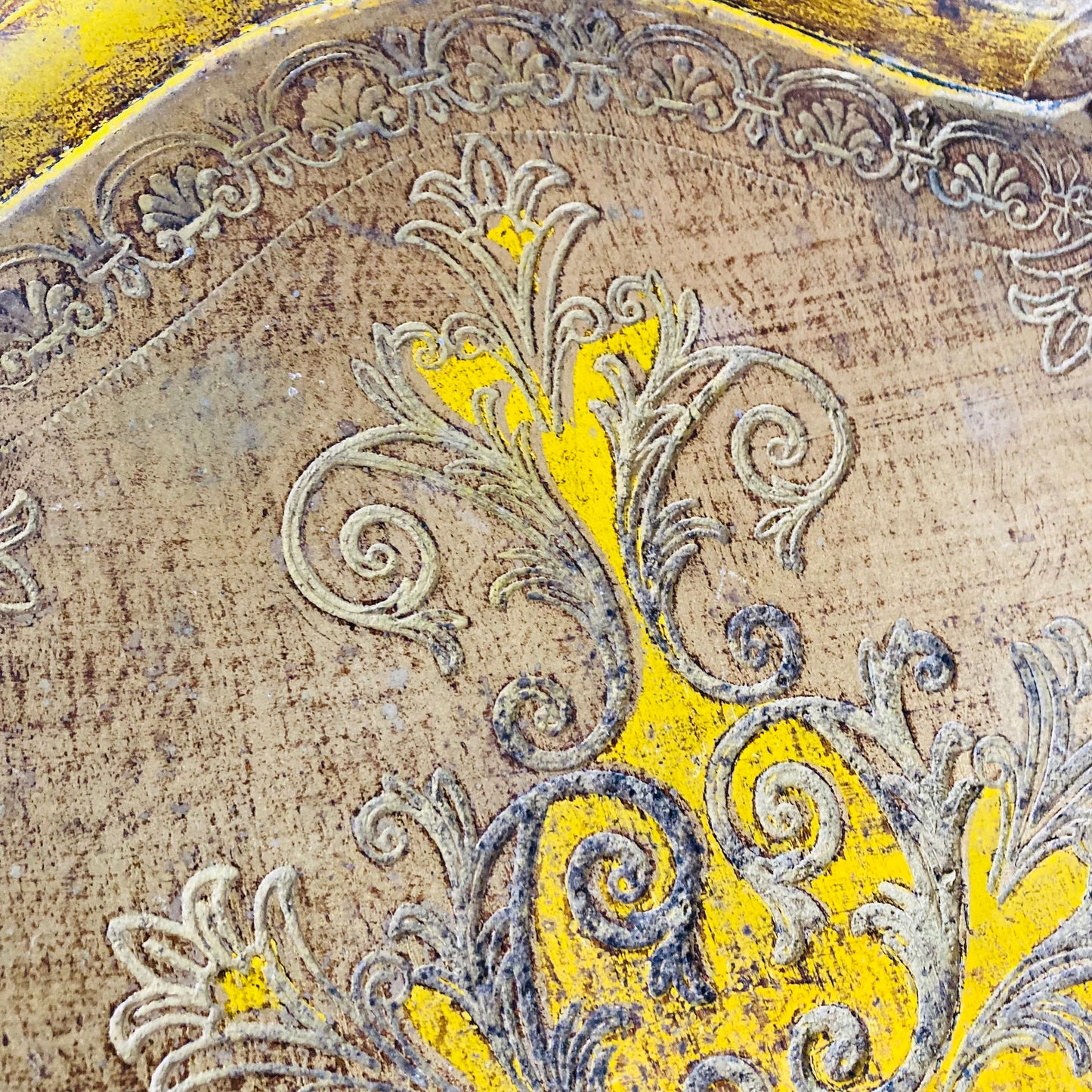 Large Vintage Gold Florentine Paper Mache Tray