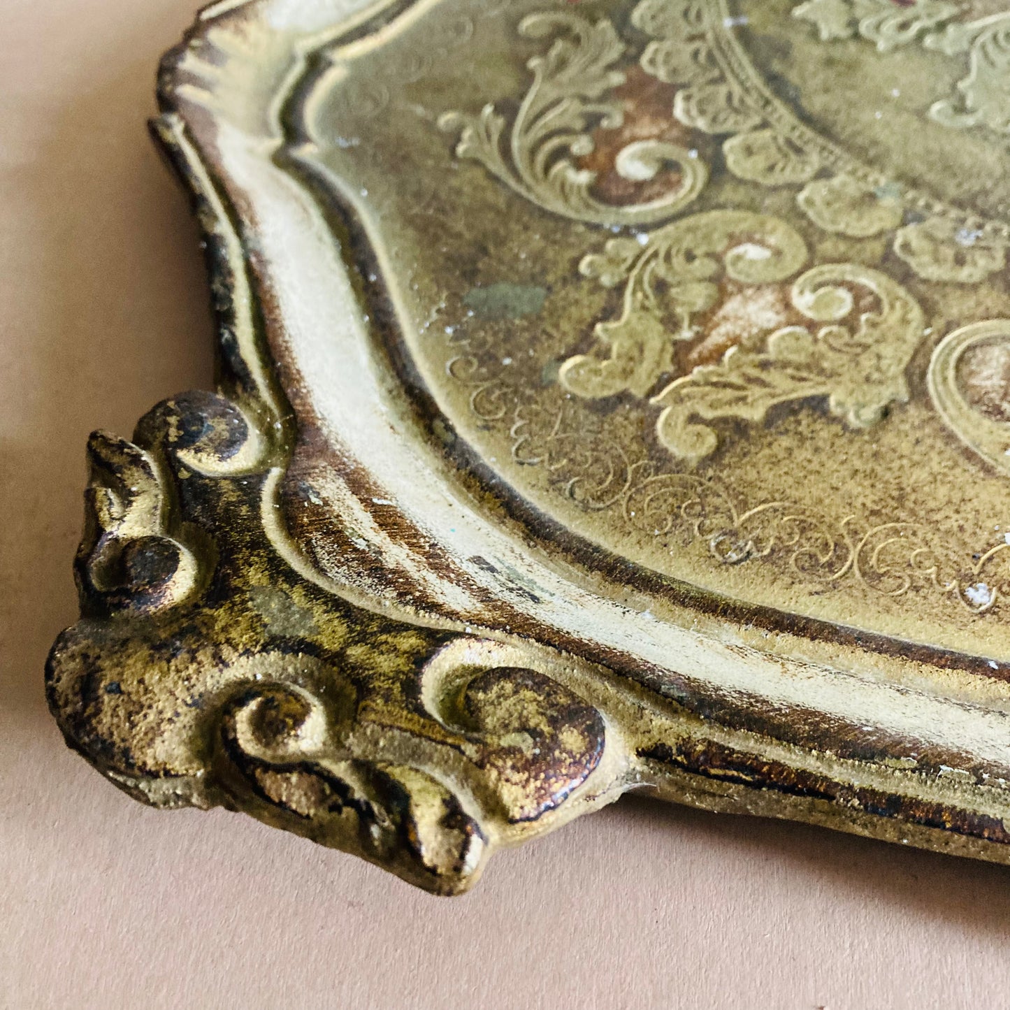 Vintage Florentine Paper Mache Tray