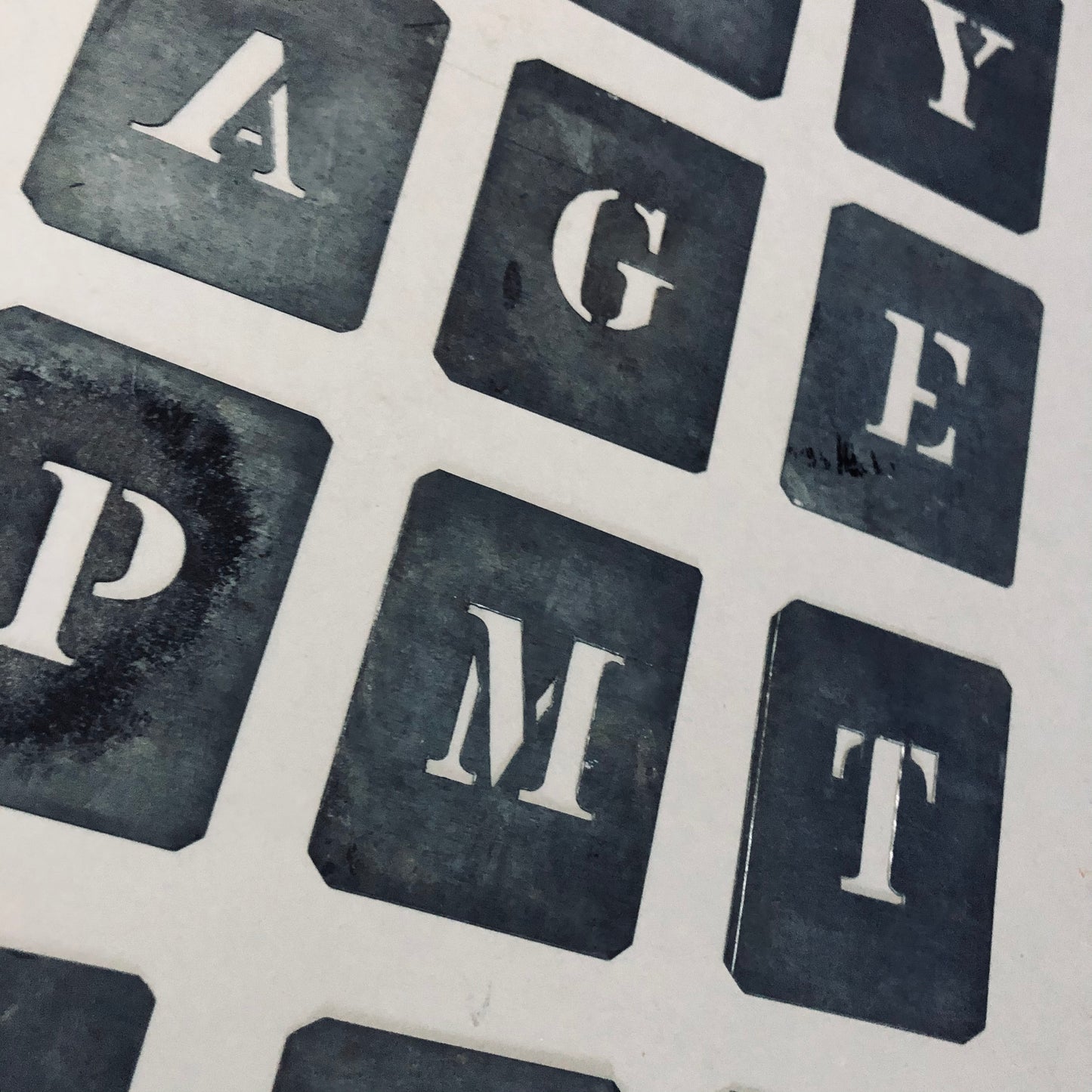 The Director Sam - Vintage Galvanised Letter Stencils