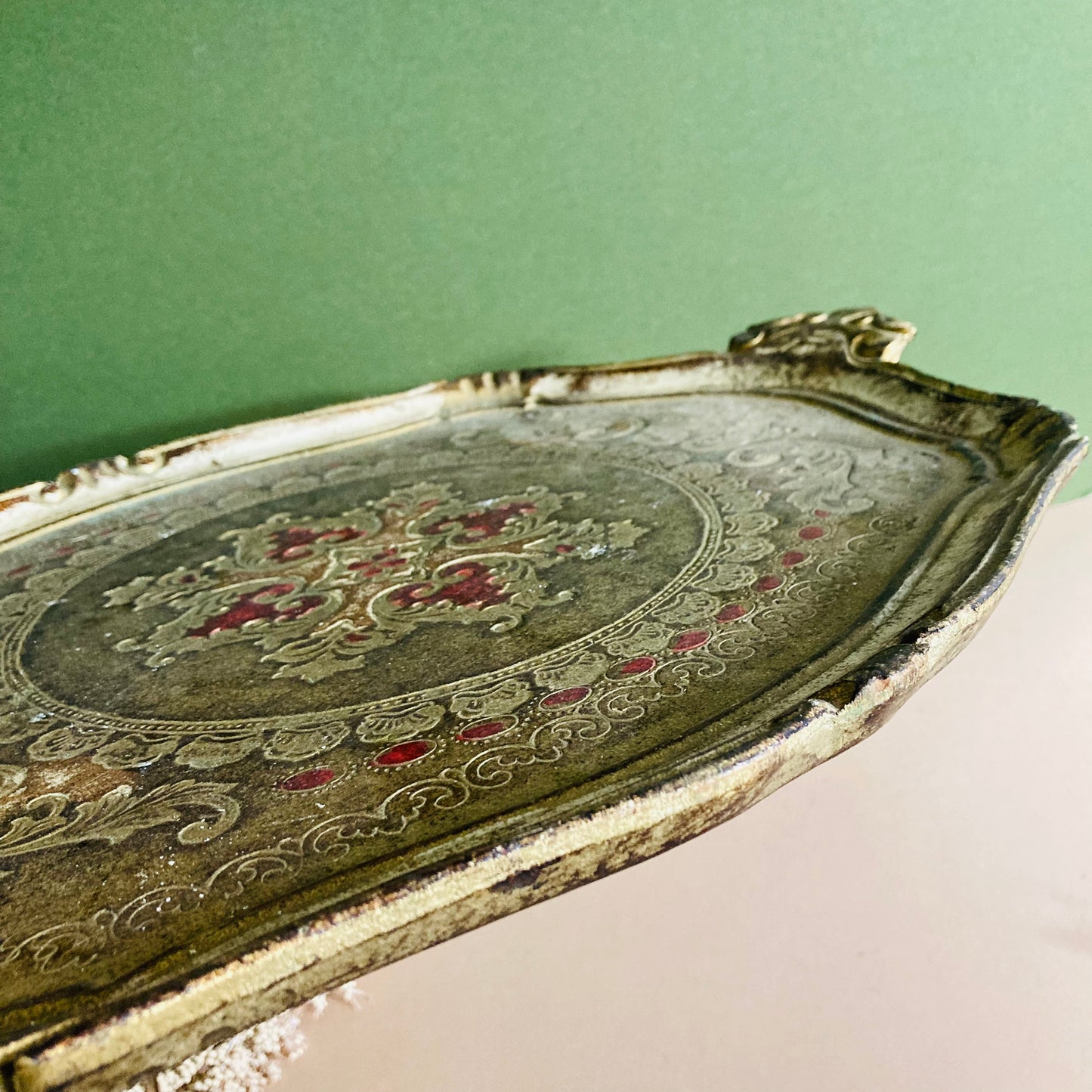 Vintage Florentine Paper Mache Tray