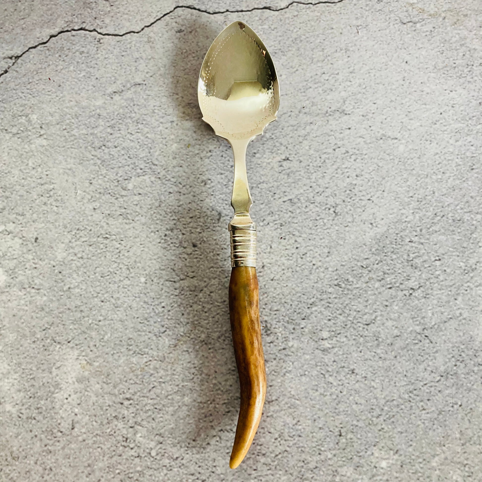 Antique Silver Stag Horn Jam Spoons 