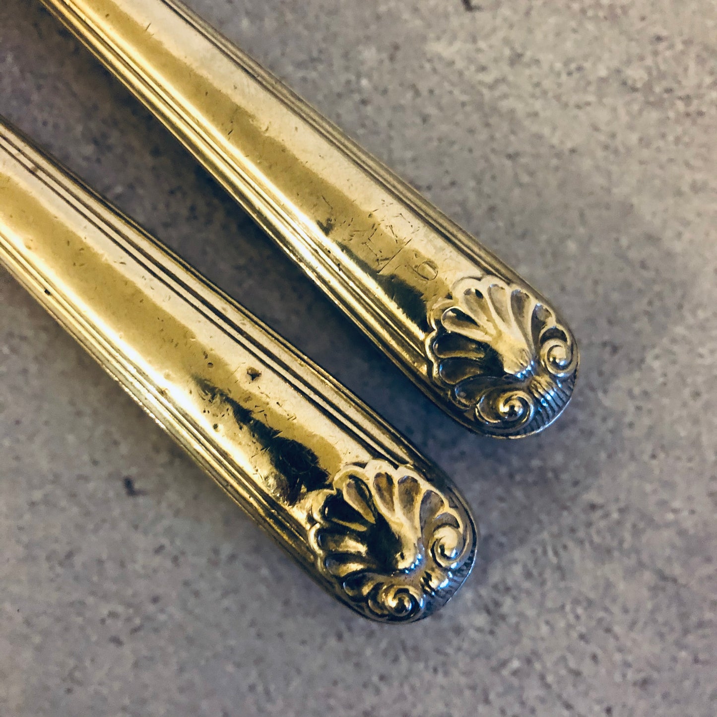 The Headhunter Scott - Antique Silver Table Knife & Fork Duo
