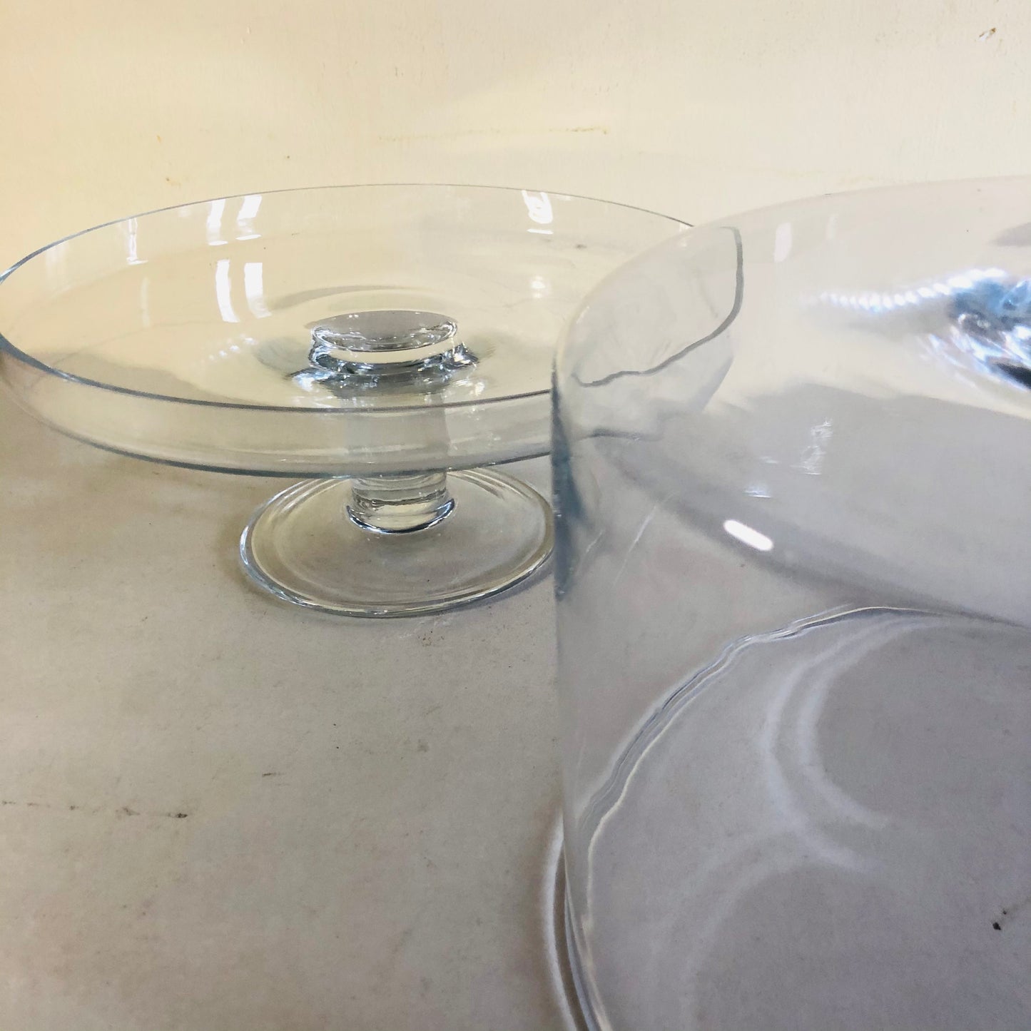 Large Glass Cake Stand