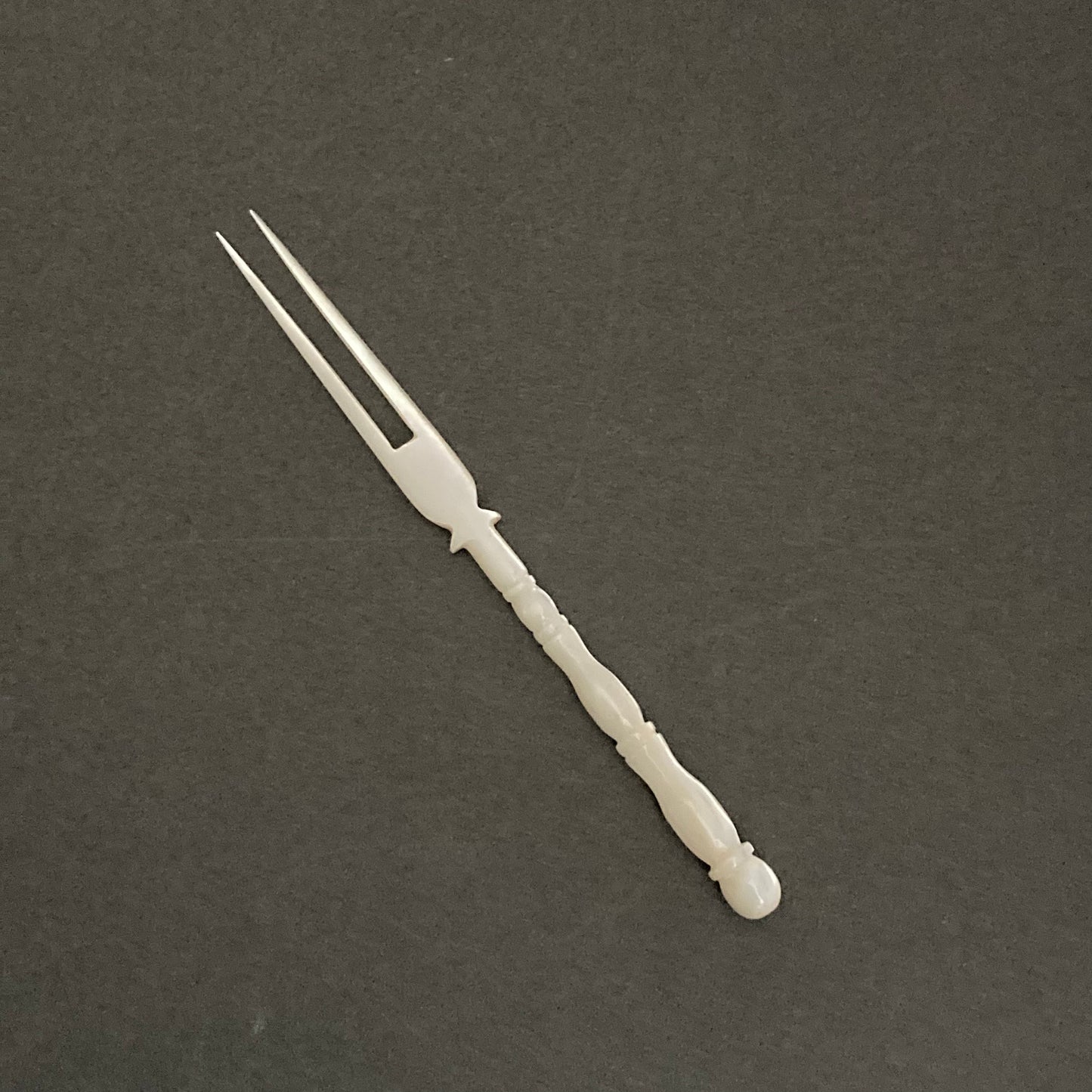 Unusual Antique Mother Of Pearl Cocktail Fork