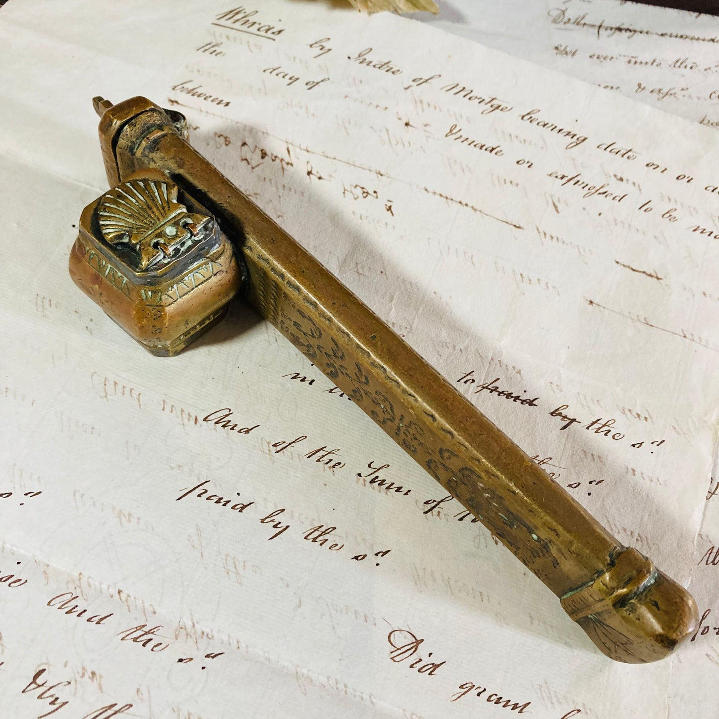 The Director Amanda - Antique Persian Qalamdan, Inkwell & Pen Case