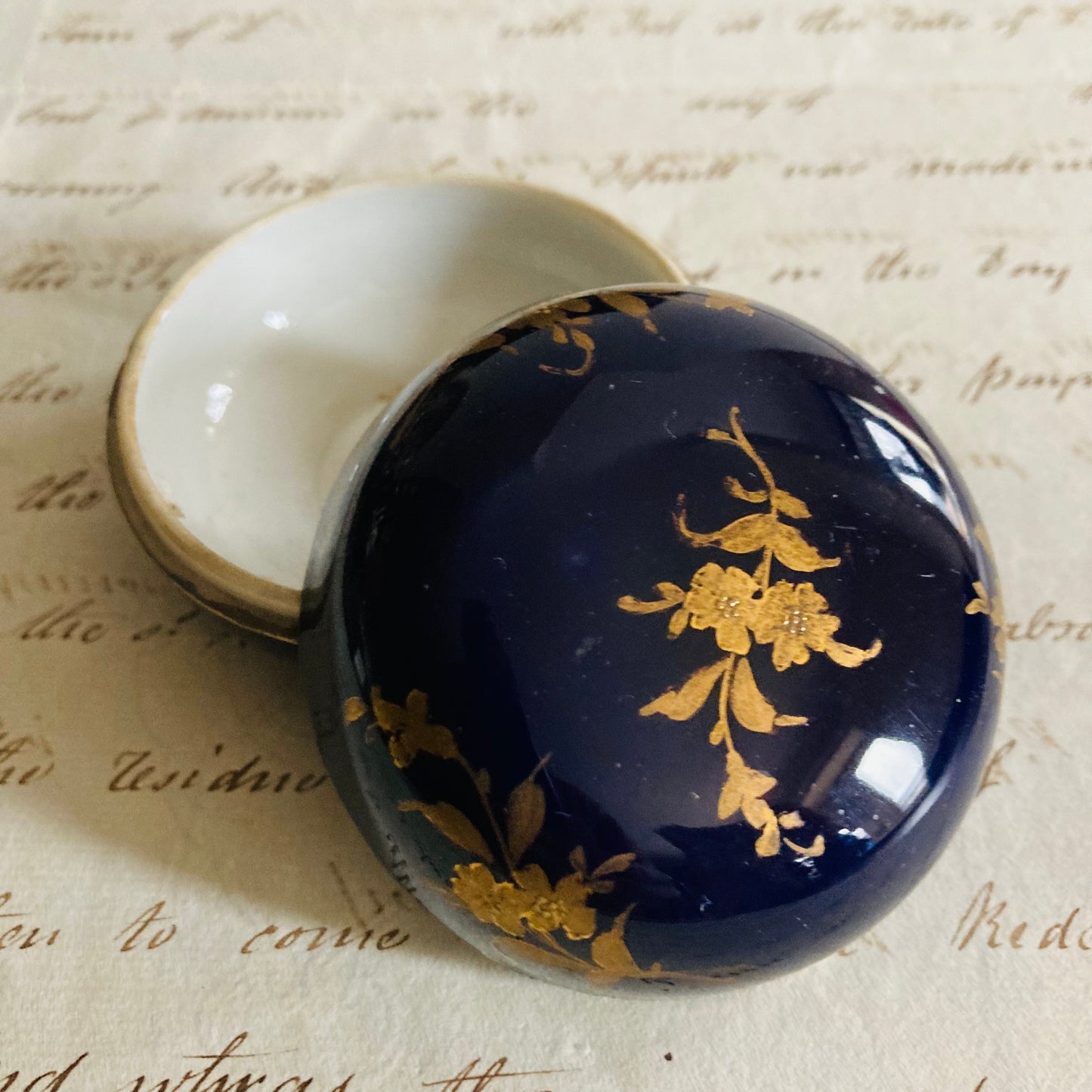 The Mixologist Jo - Blue & Gold Porcelain Container