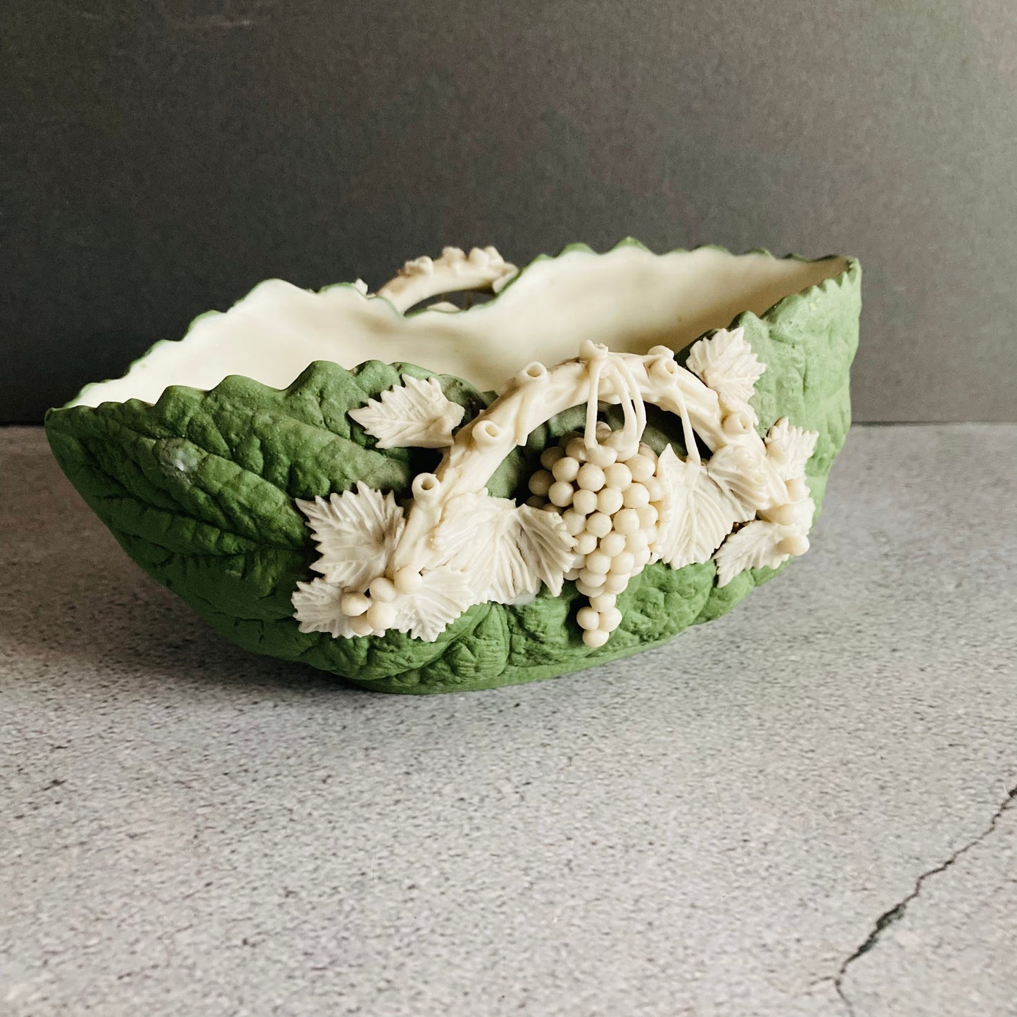 Antique Vine Leaf Vase Maritana Parian Ware, by Robinson & Leadbeater
