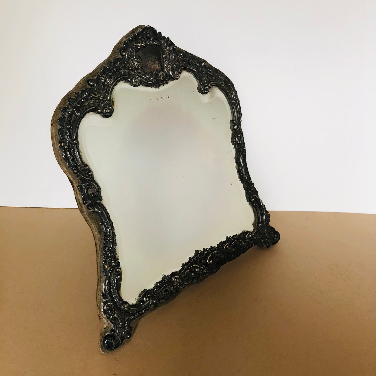 Antique Silver Dressing Table Mirror by Henry Mathews