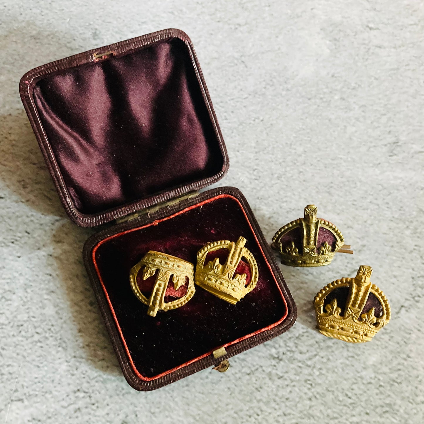 Pair of Vintage Army Pips Rank Major