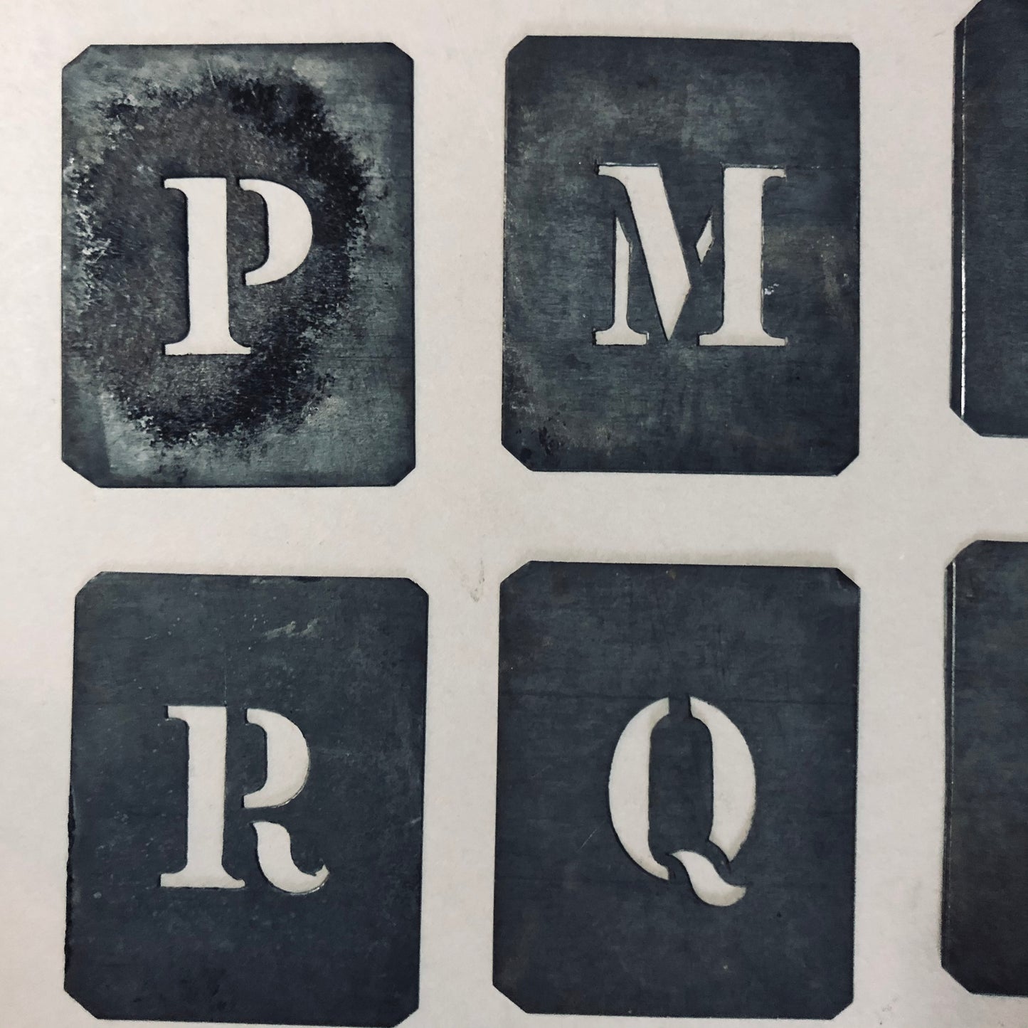 The Director Sam - Vintage Galvanised Letter Stencils