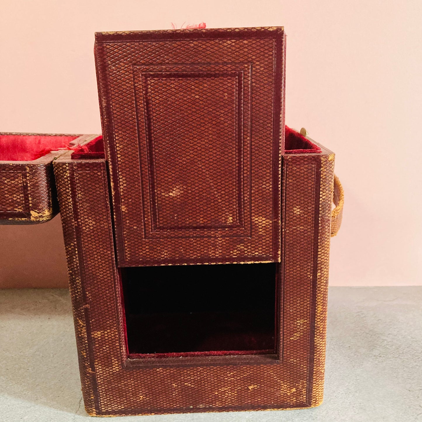 Antique Leather Large Carriage Clock Display Box