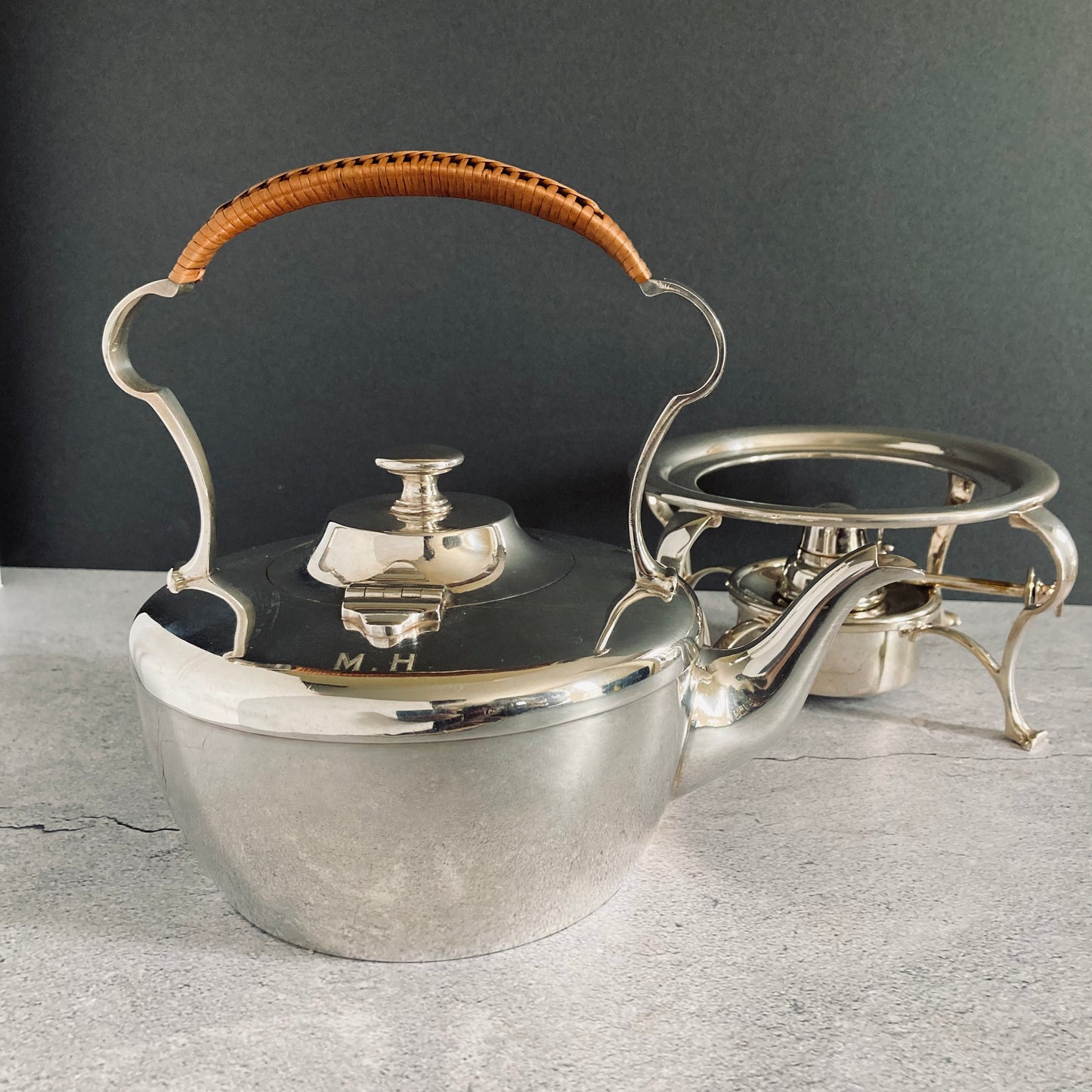 Antique Silver Spirt Kettle Teapot Mappin & Webb