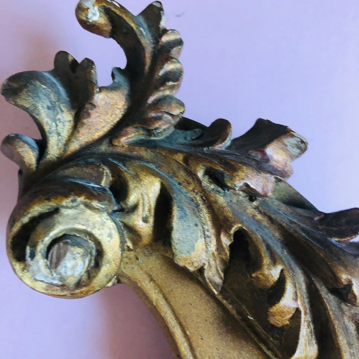 French Antique Wooden Carved Rococo Wall Mirror