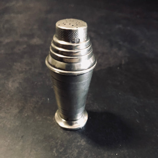 Antique Silver Art Deco Pepper & Spice Shaker Shape of Cocktail Shaker