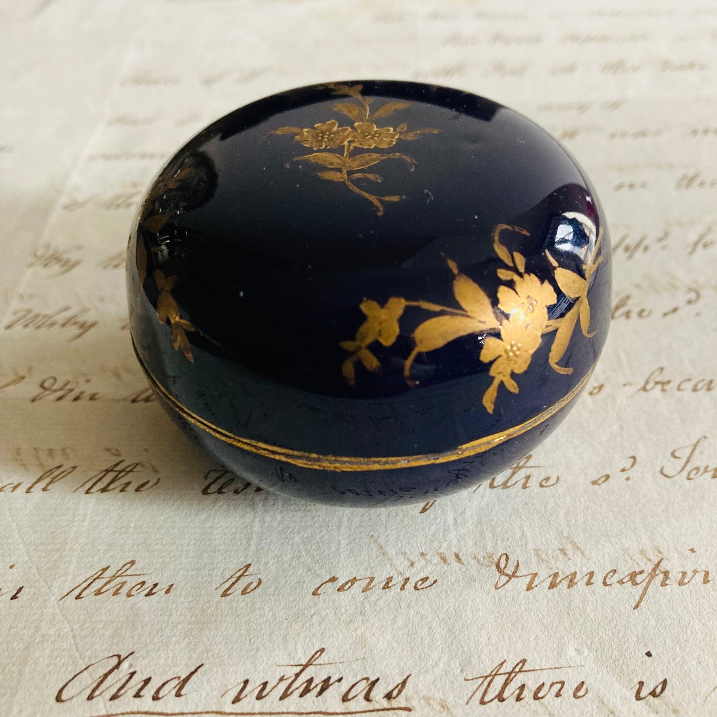 The Mixologist Jo - Blue & Gold Porcelain Container