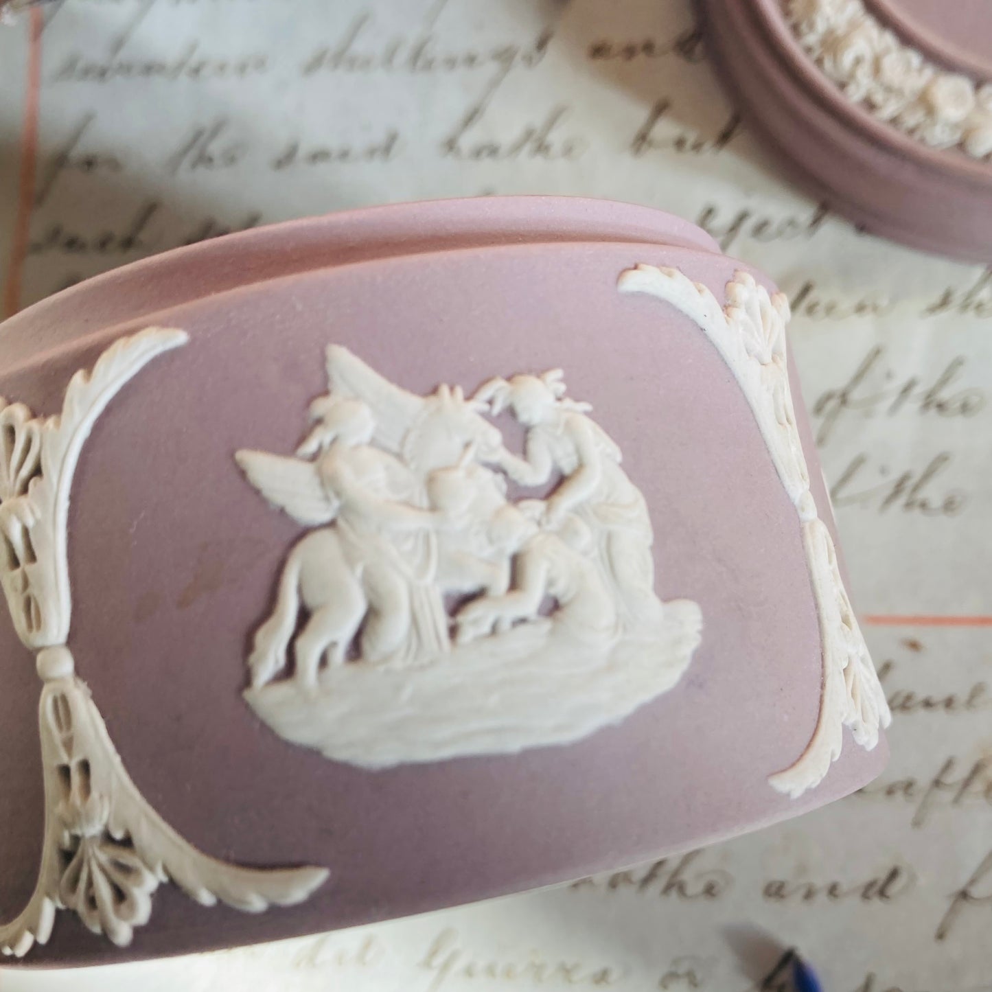 Vintage Trinket Pot Wedgwood Jasperware