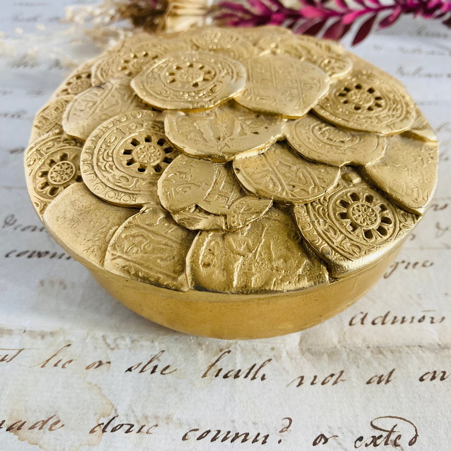 The Mixologist Cher - French Designer Edouard Rambaud Vintage Gold Trinket Box