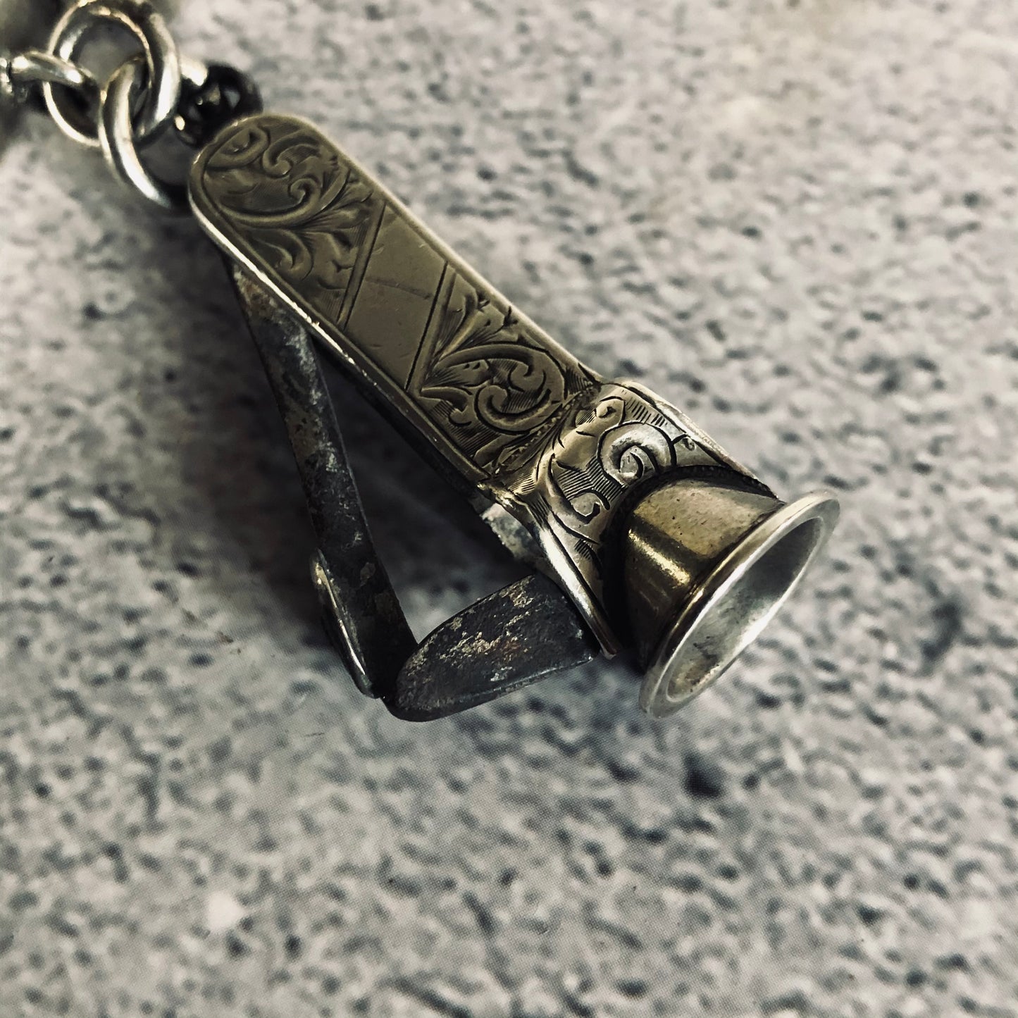 Antique Silver Vesta Case with Cheroot Cigar Cutter 1899 William Neale