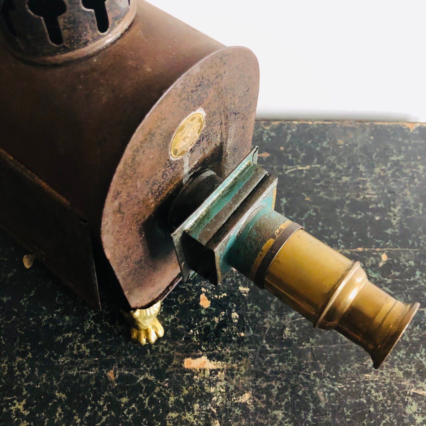 Antique Magic Lantern and Glass Slides