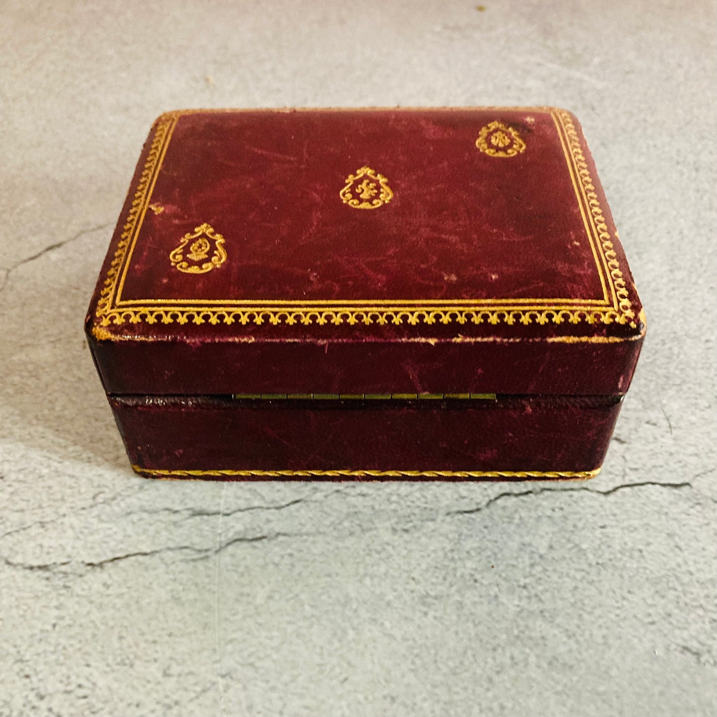Antique Leather Florentine Box